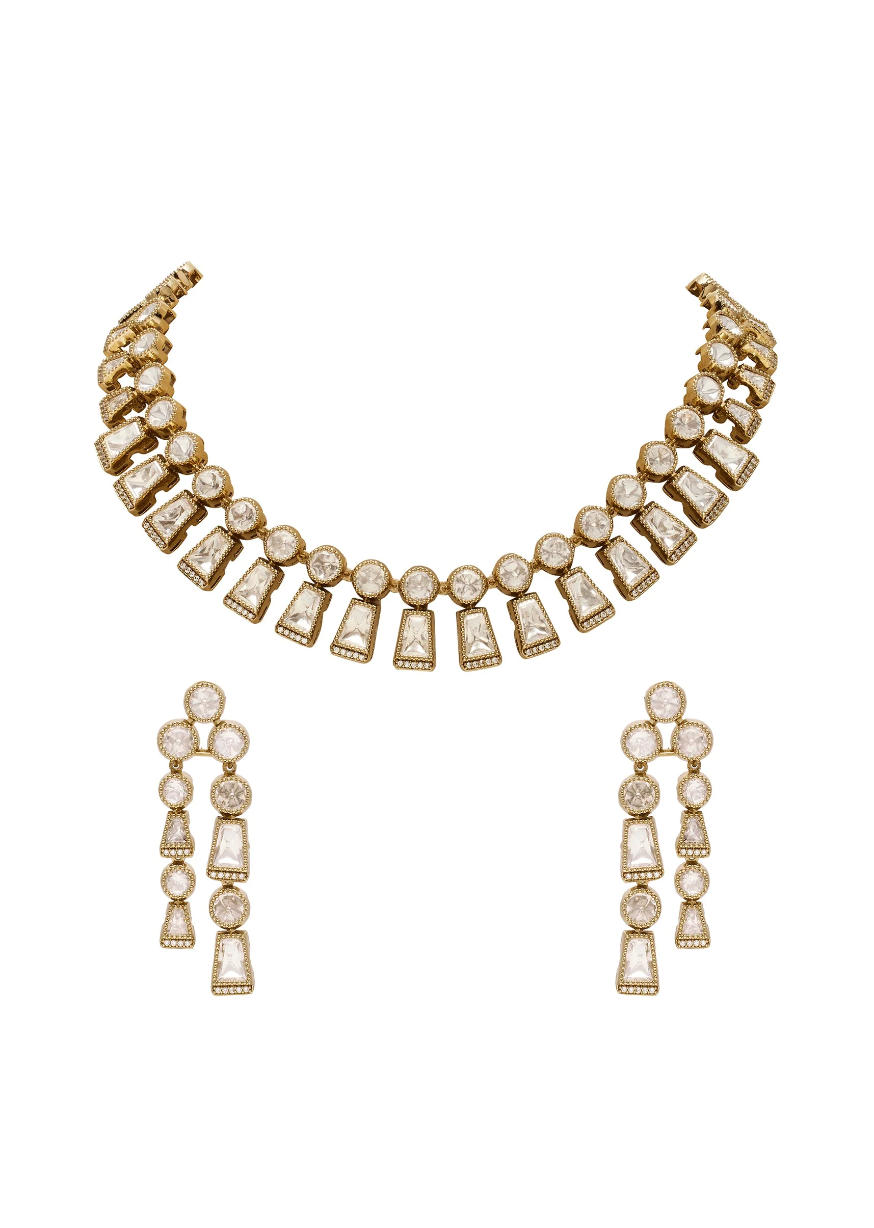 Antique Gold Heritage Necklace Set - Image 2