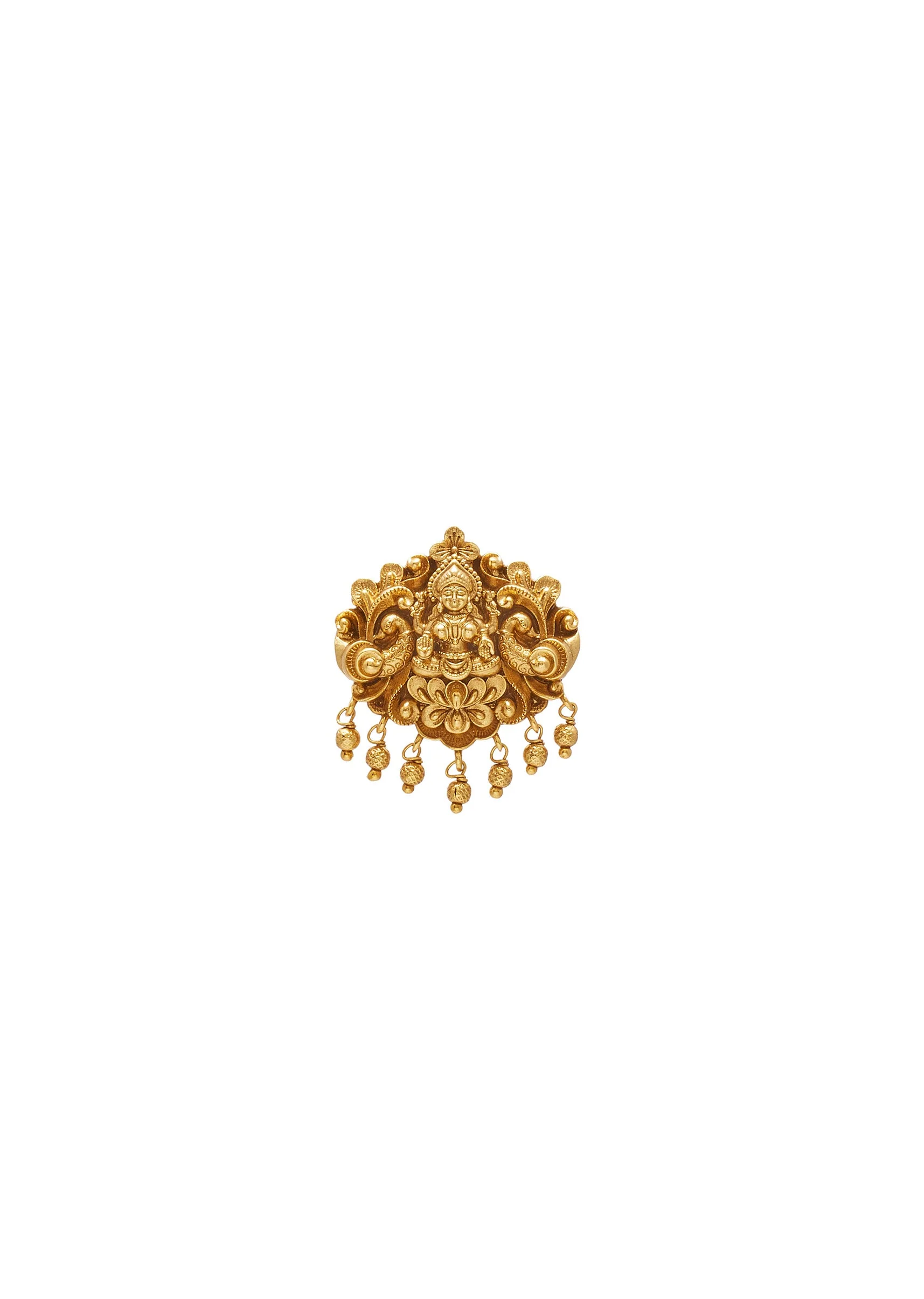 Antique Gold Temple Statement Ring - Image 2