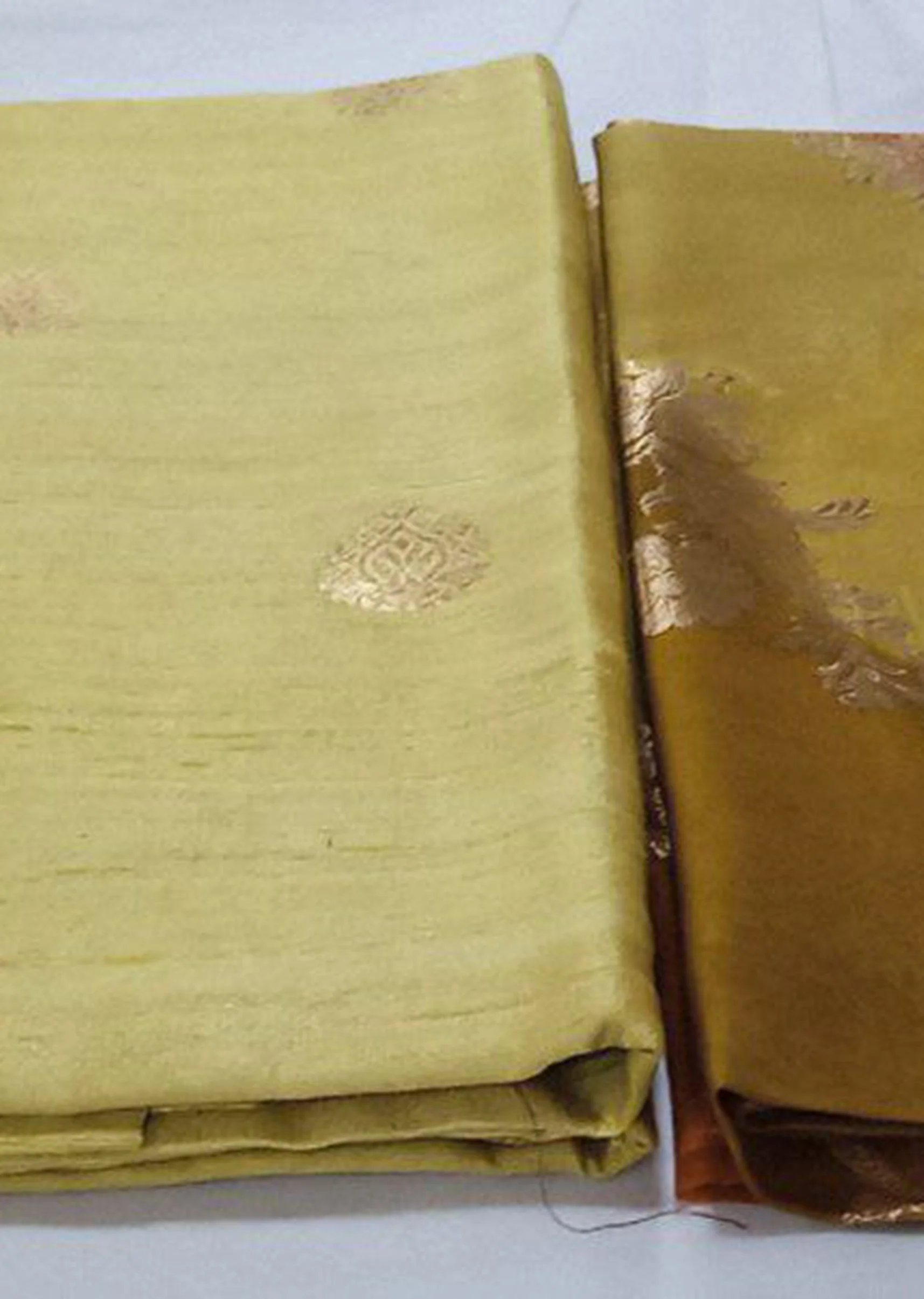 Antique Gold Woven Dress Material