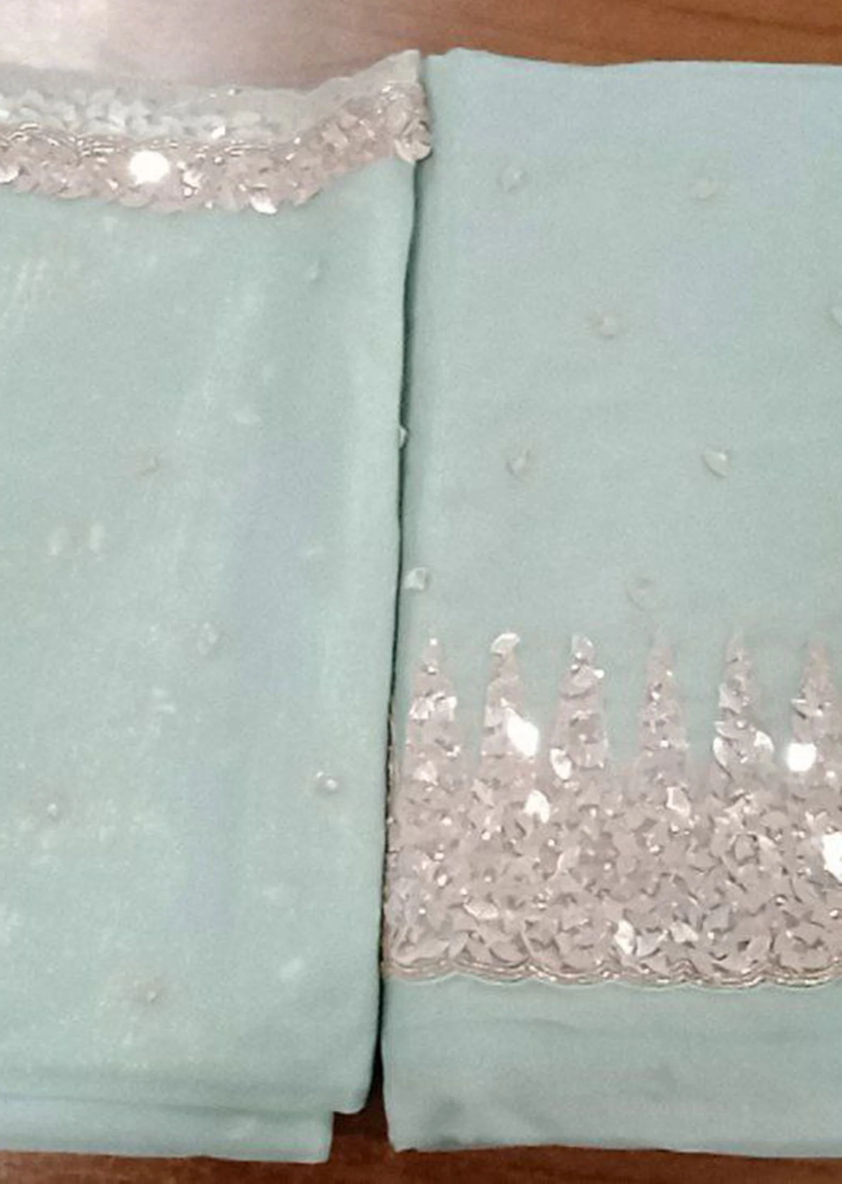 Aqua Bloom Dress Material