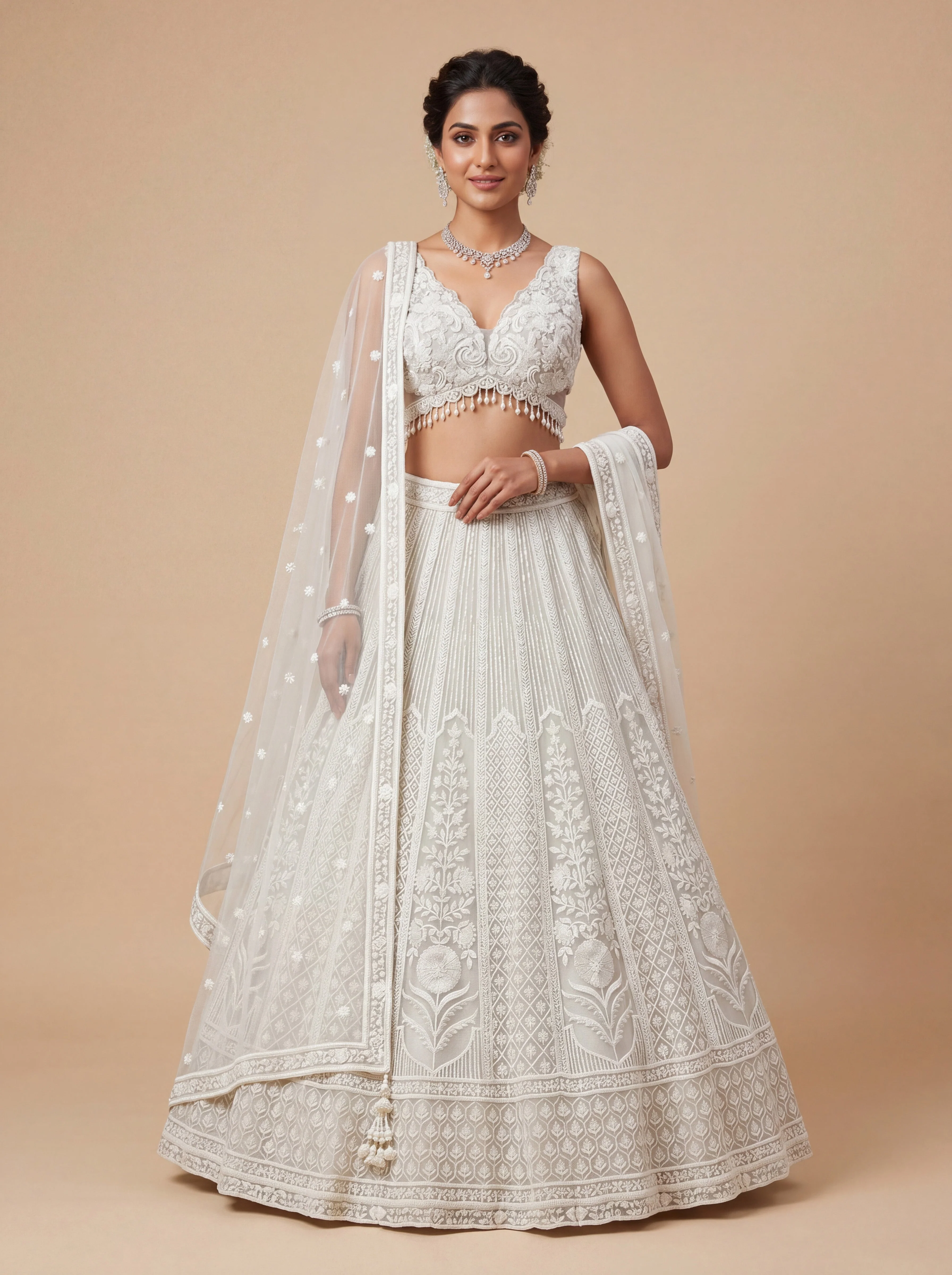 Aqua Contemporary Bridal Lehenga