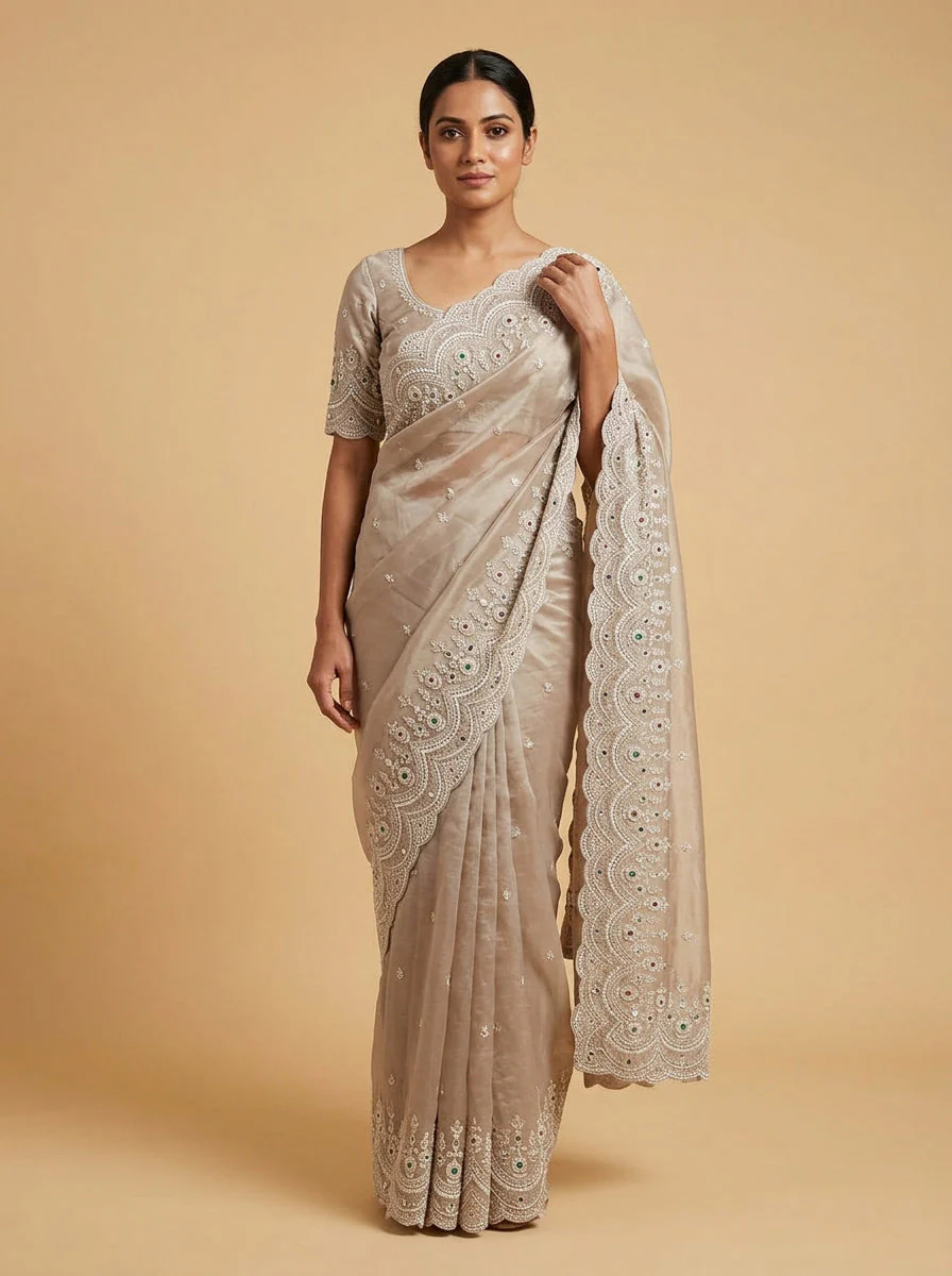 Argent Silver Classic Luxe Saree