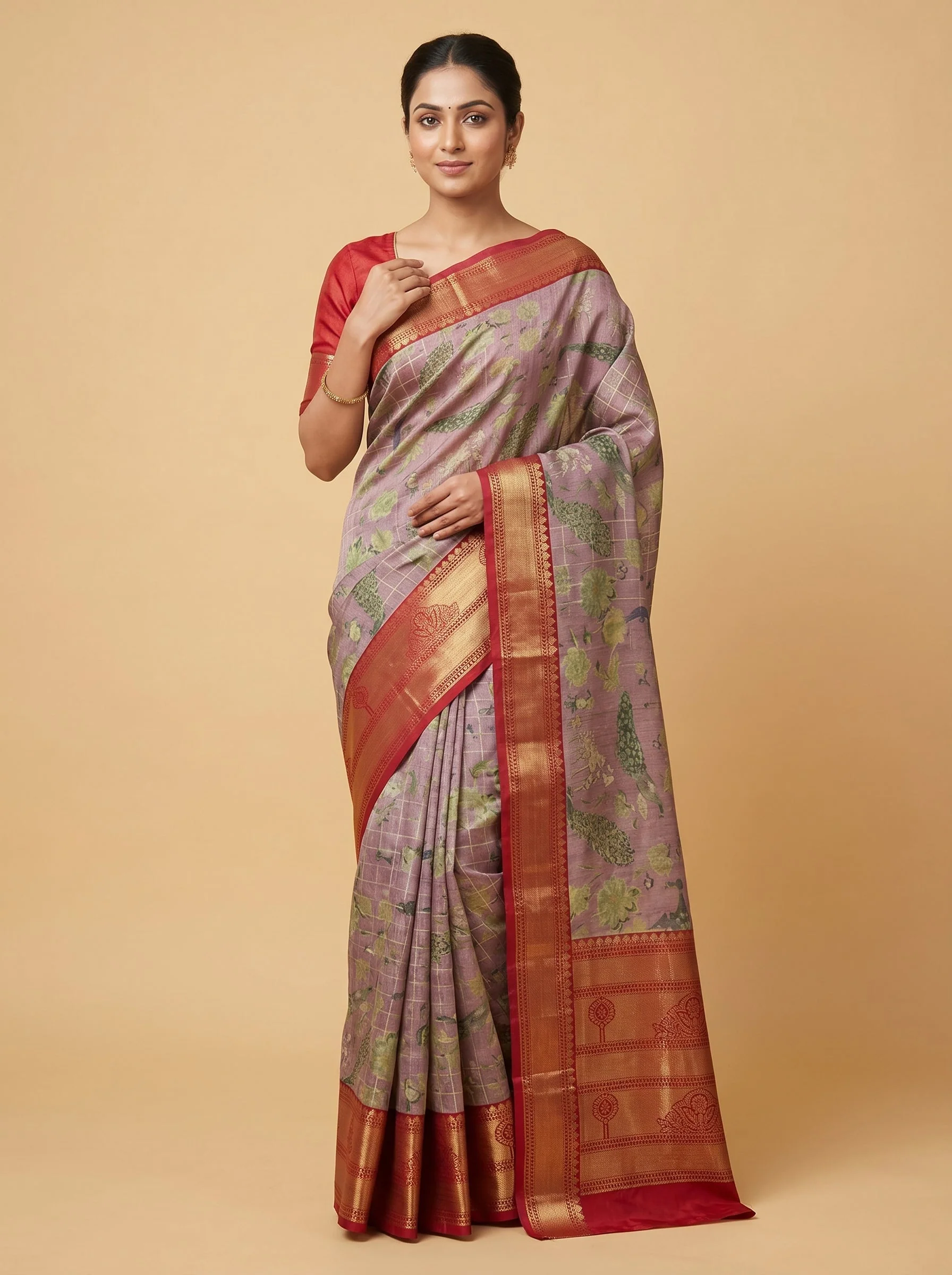 Baby Pink Blush Weave Handloom Saree