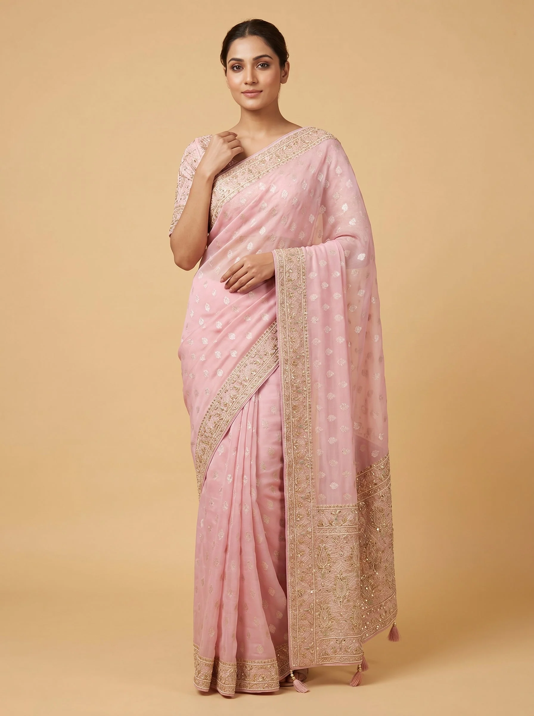 Baby Pink Charm Saree