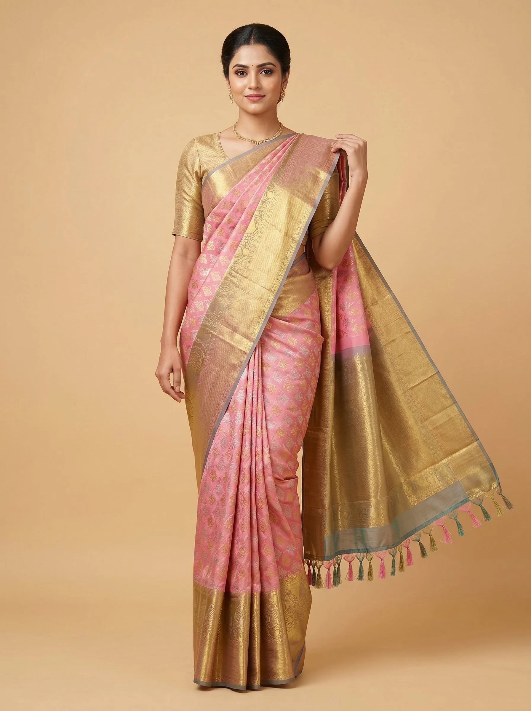 Baby Pink Petal Handloom Saree