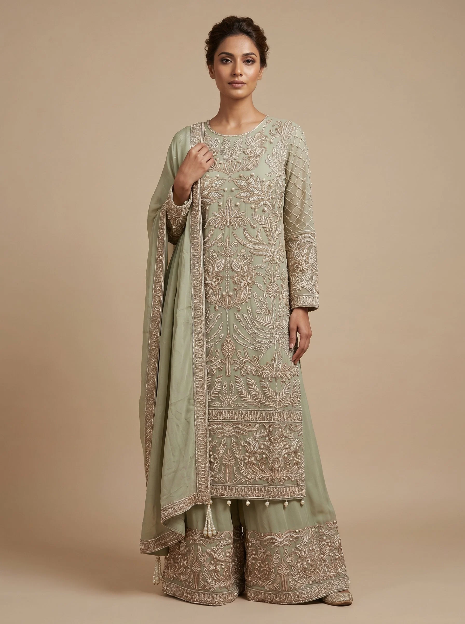 Basil Green Palazzo Set