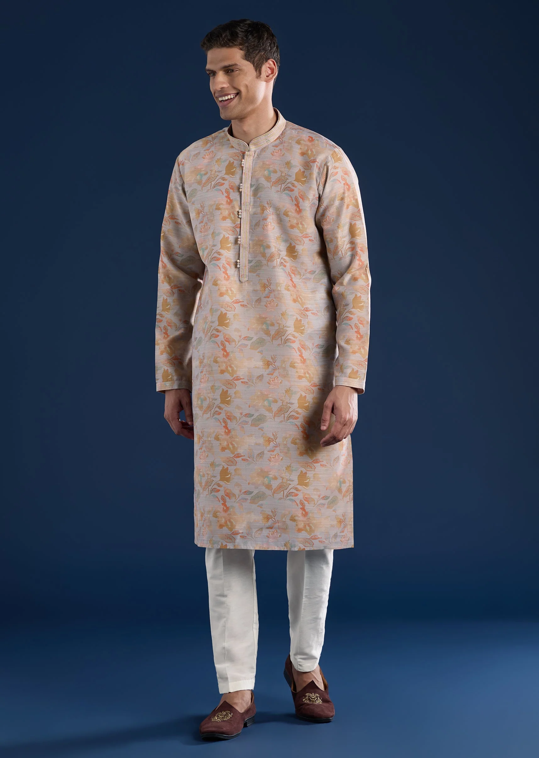 Beige Casual Kurta Set
