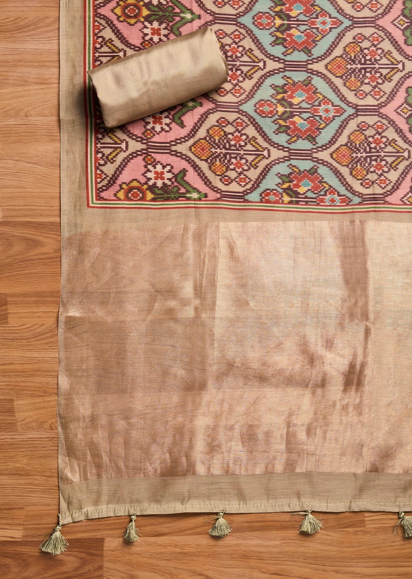 Beige Chanderi Suit - Image 4