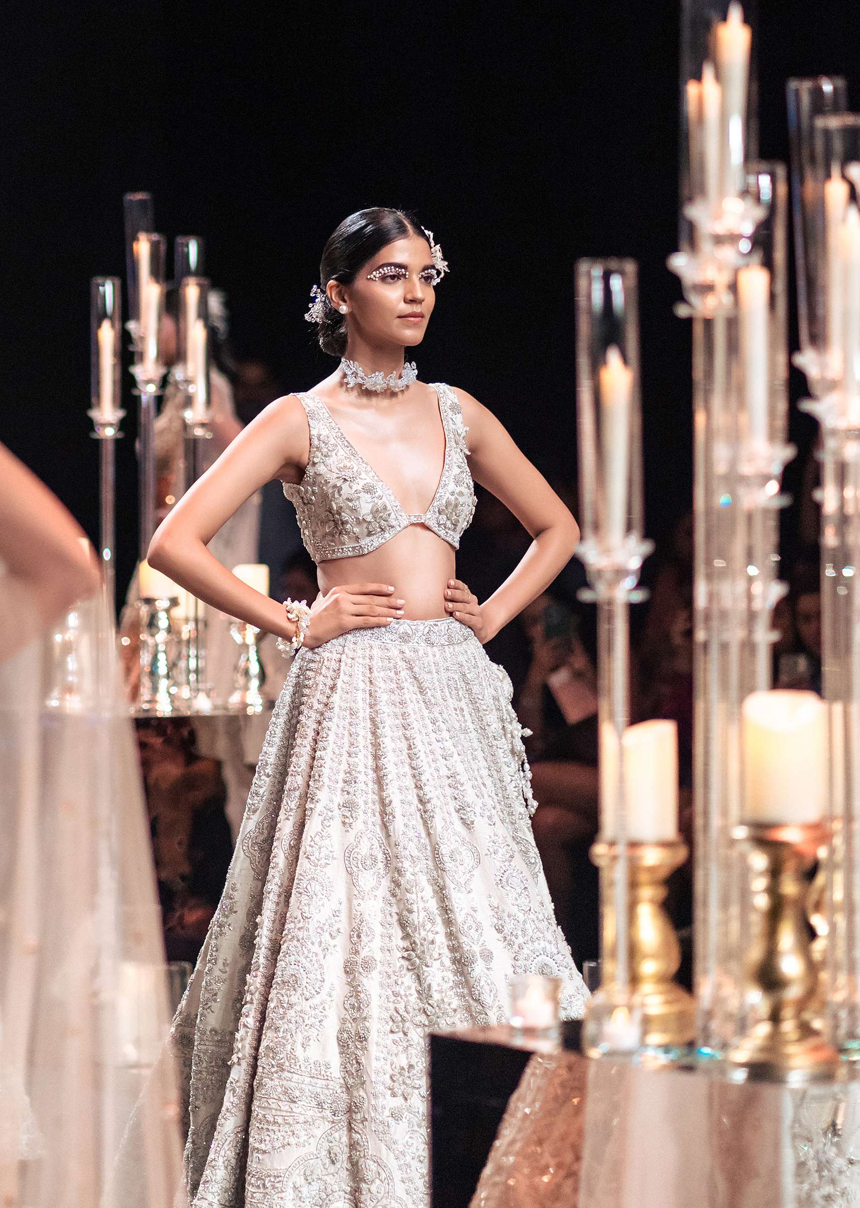 Beige Lehenga Set In Raw Silk With Zardozi Work And Heavy Embroidery - Image 3