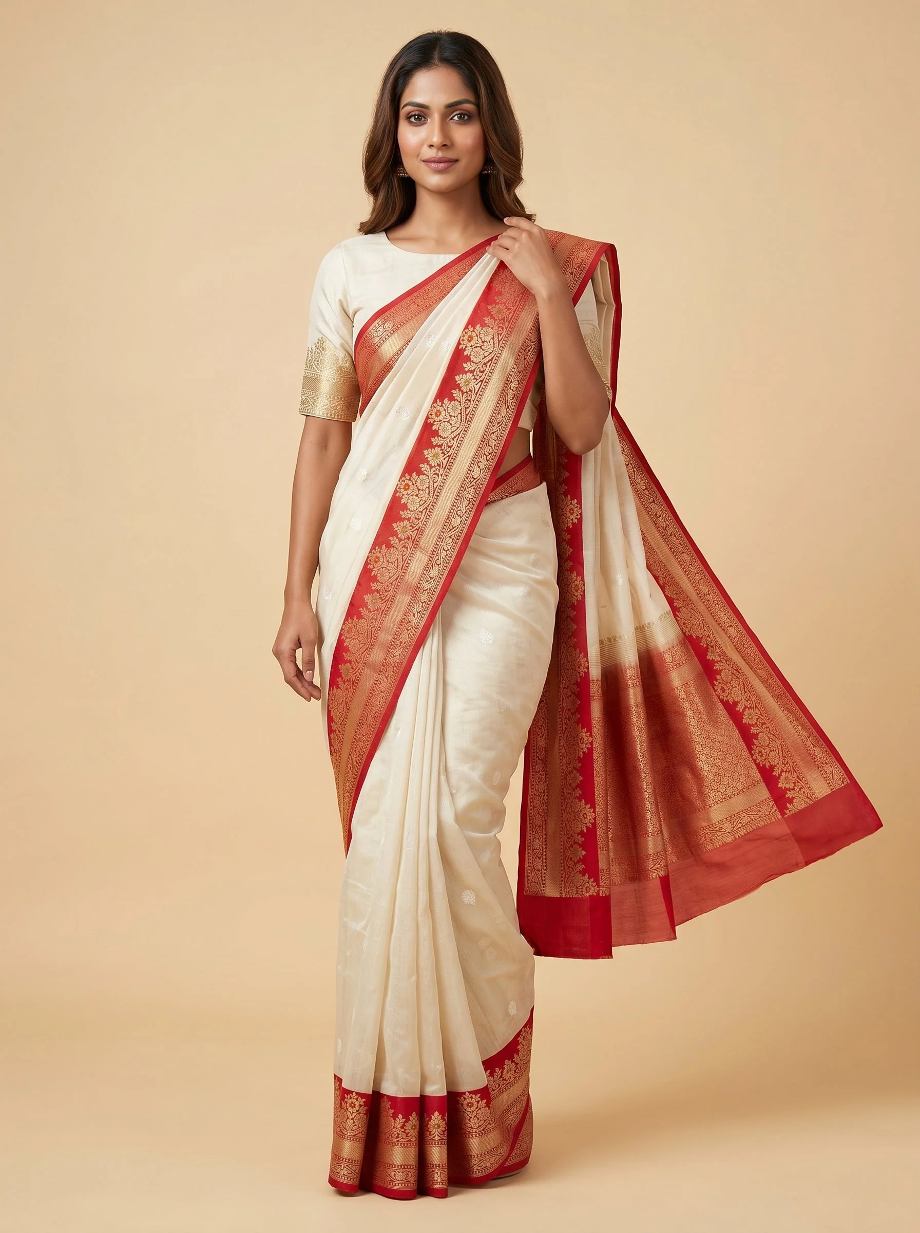 Beige Quiet Luxury Handloom Saree