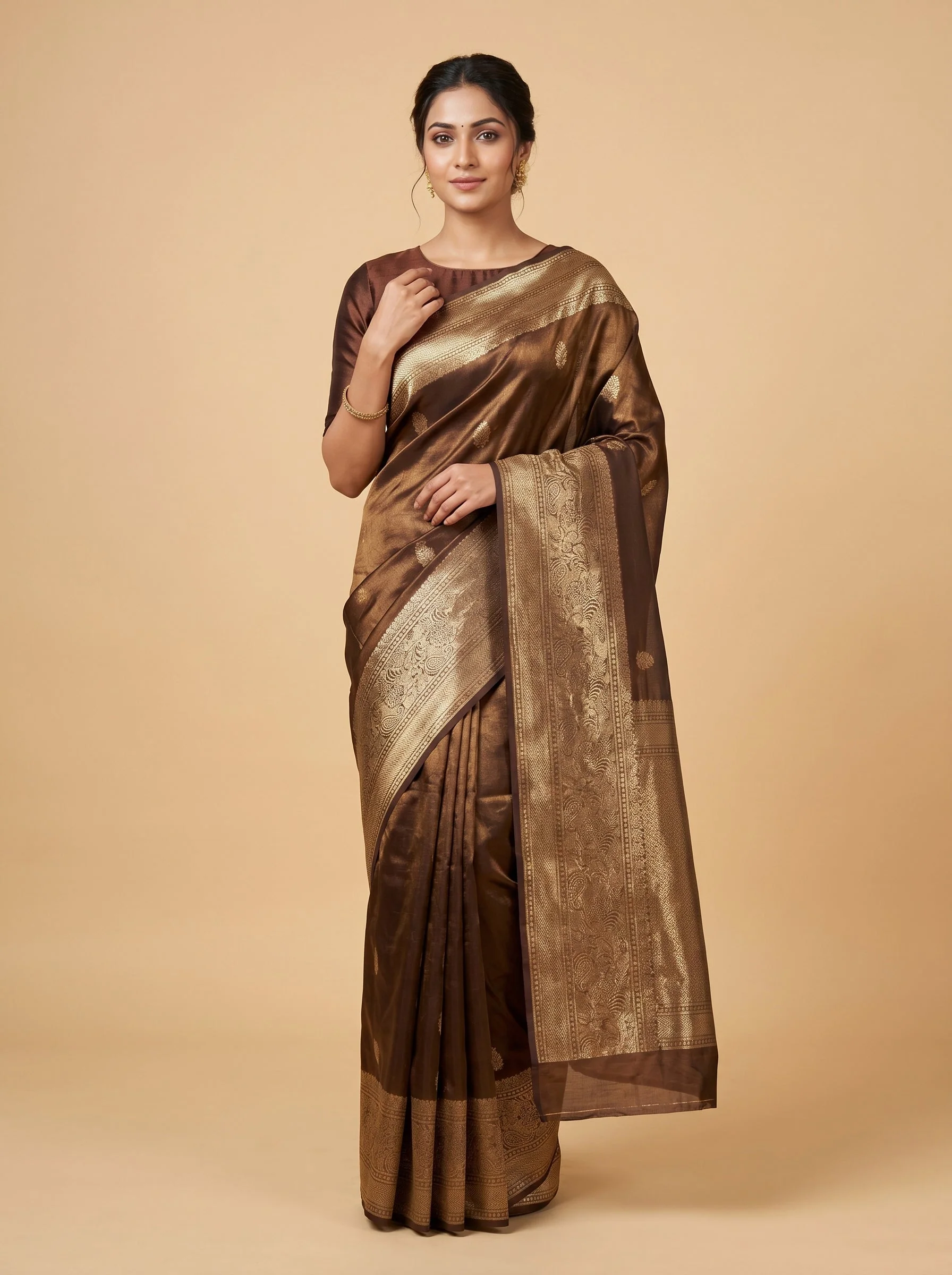 Beige Sand Dune Handloom Saree