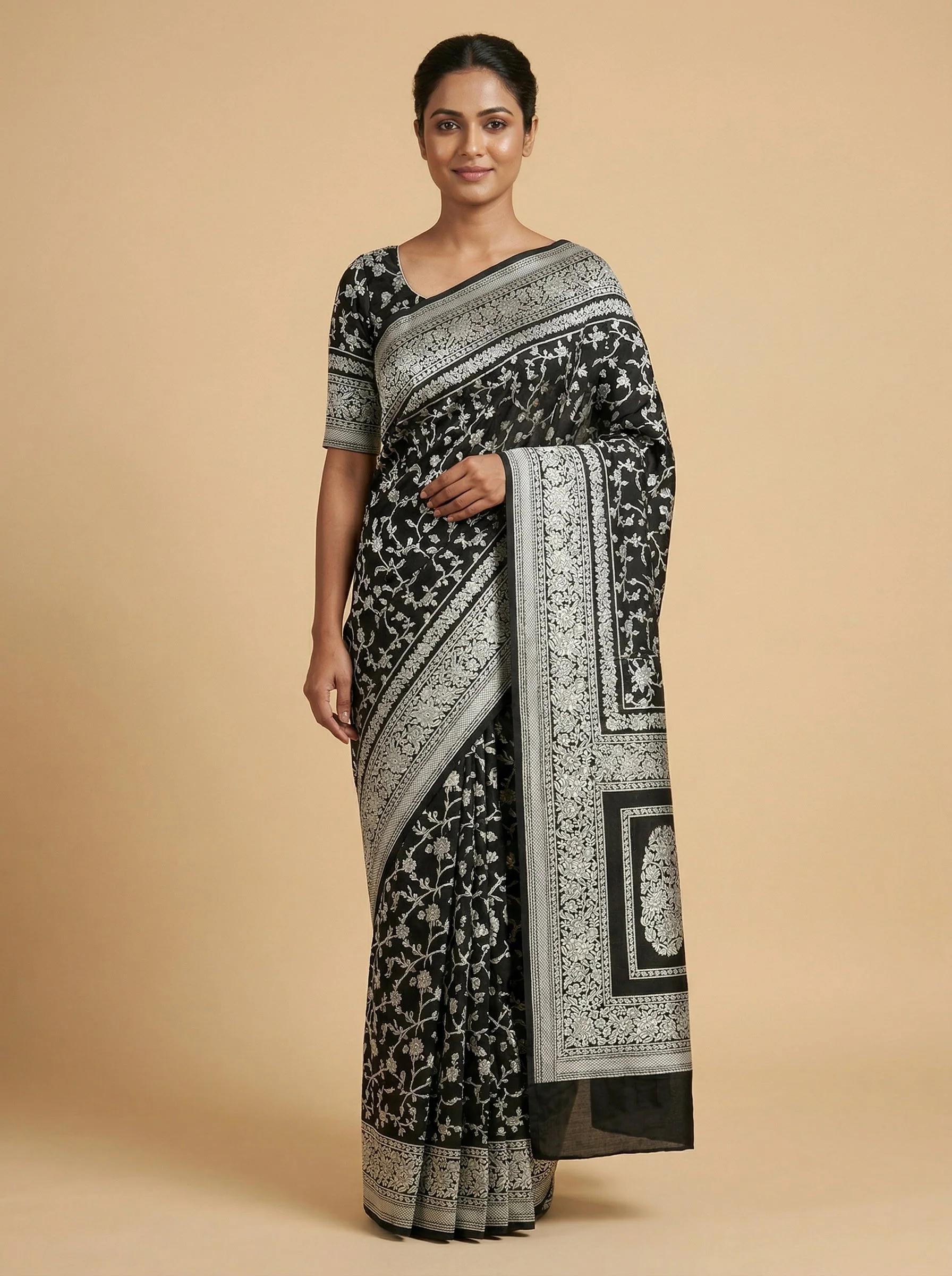 Black Enduring Handloom Saree
