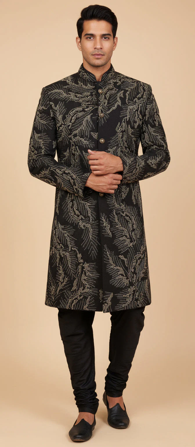 Black Modern Indowestern - Image 2