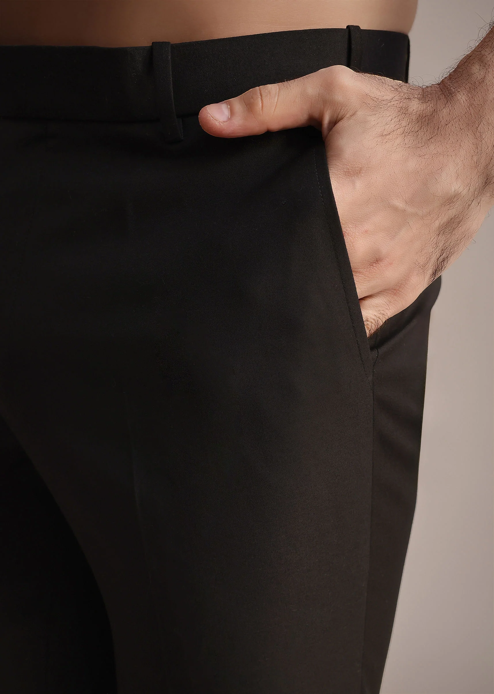 Black Rayon Angrakha Jodhpuri Suit - Image 6