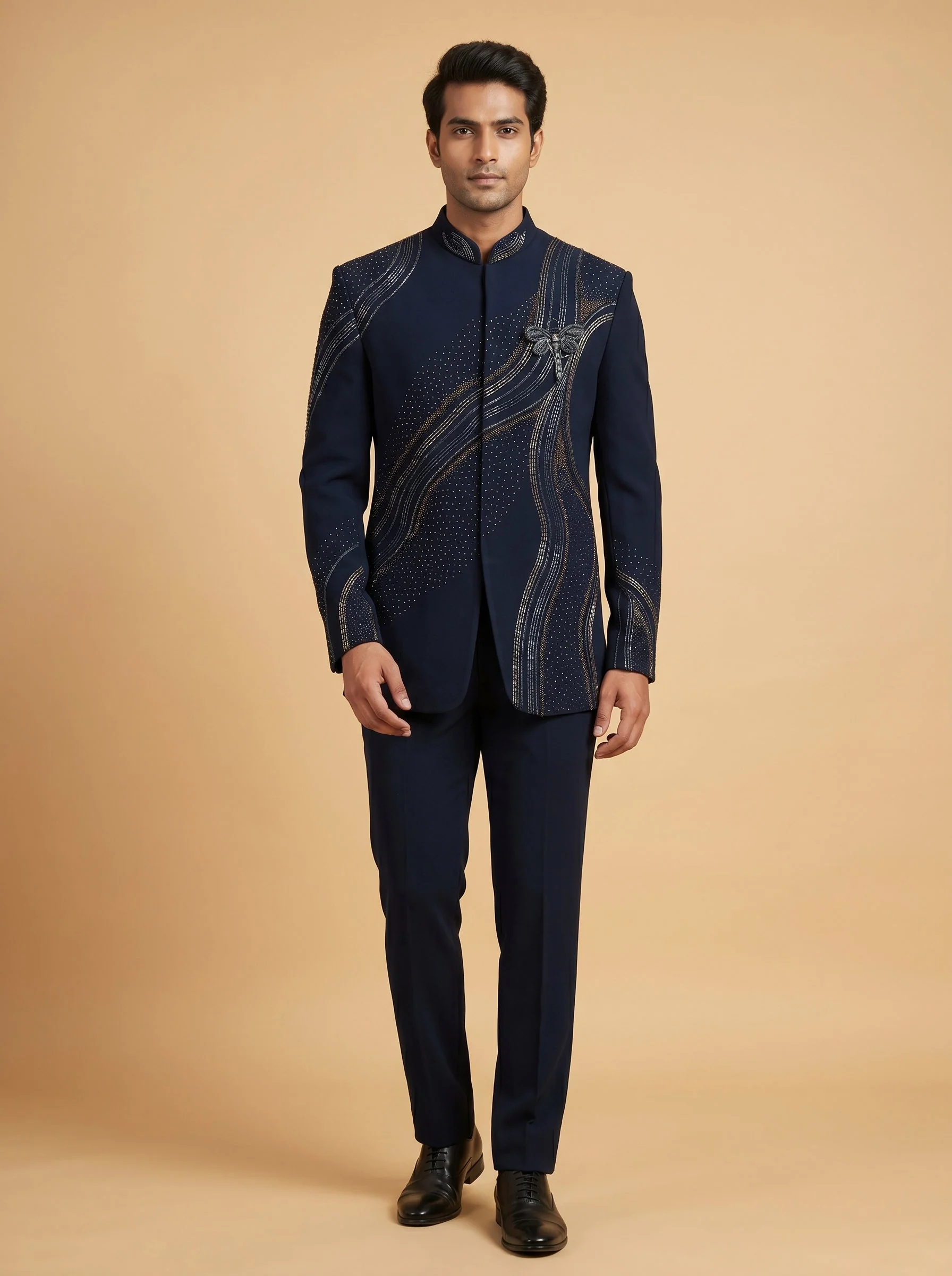 Black Traditional Jodhpuri Suit