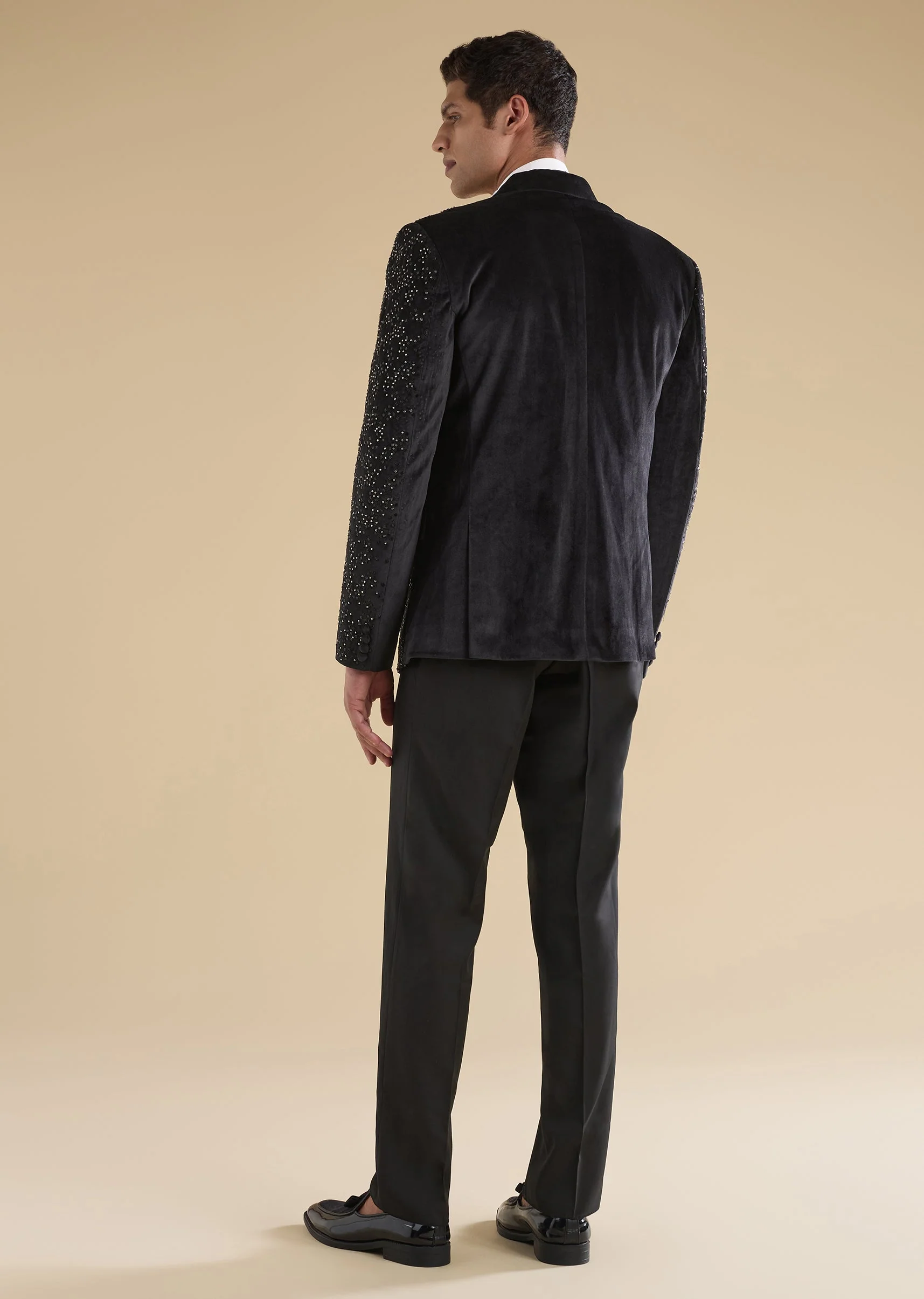 Black Velvet With Tuxedo Sets - Image 5