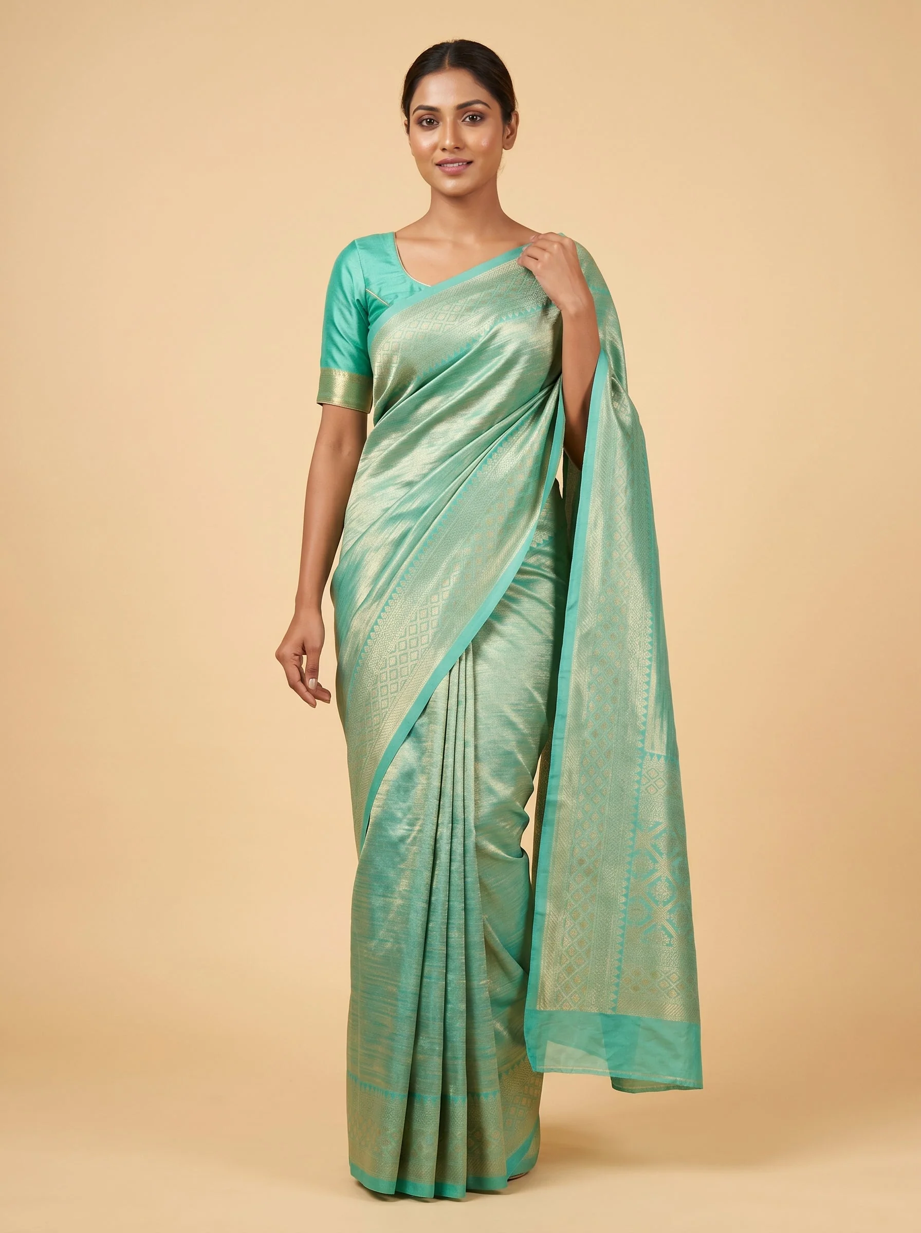 Blue Azure Flow Handloom Saree