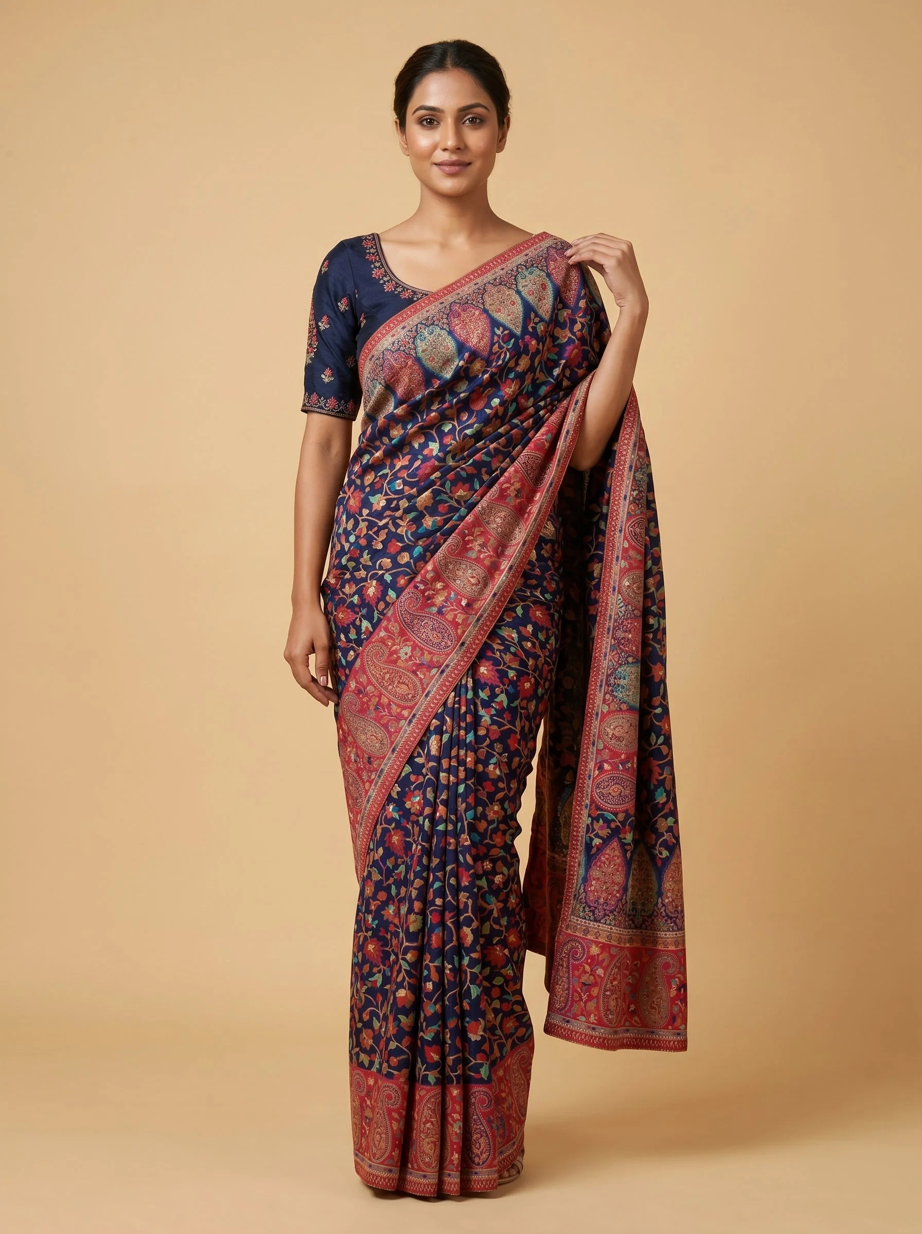 Blue Calm Texture Handloom Saree