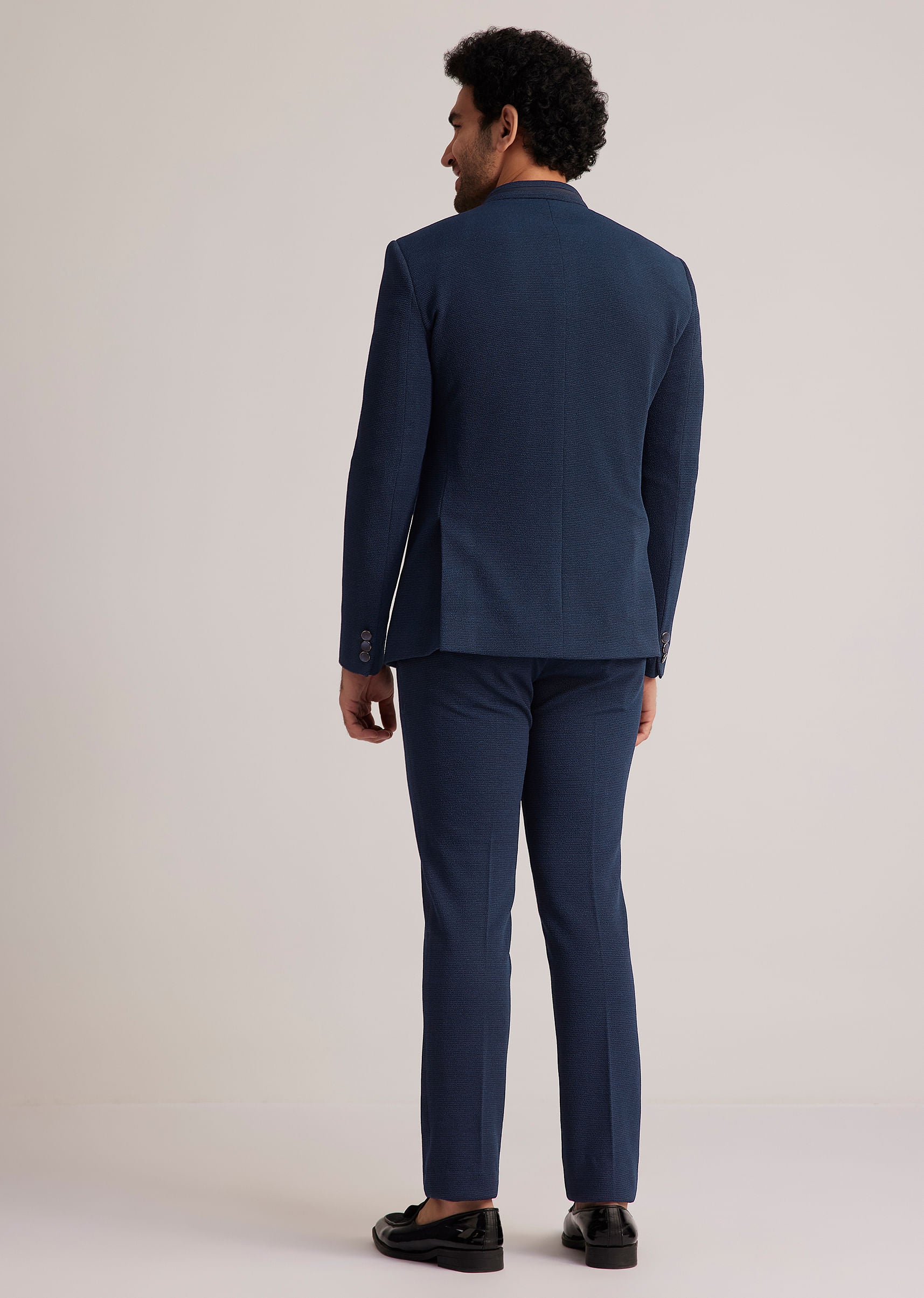 Blue Classic Bandhgala Suit - Image 5
