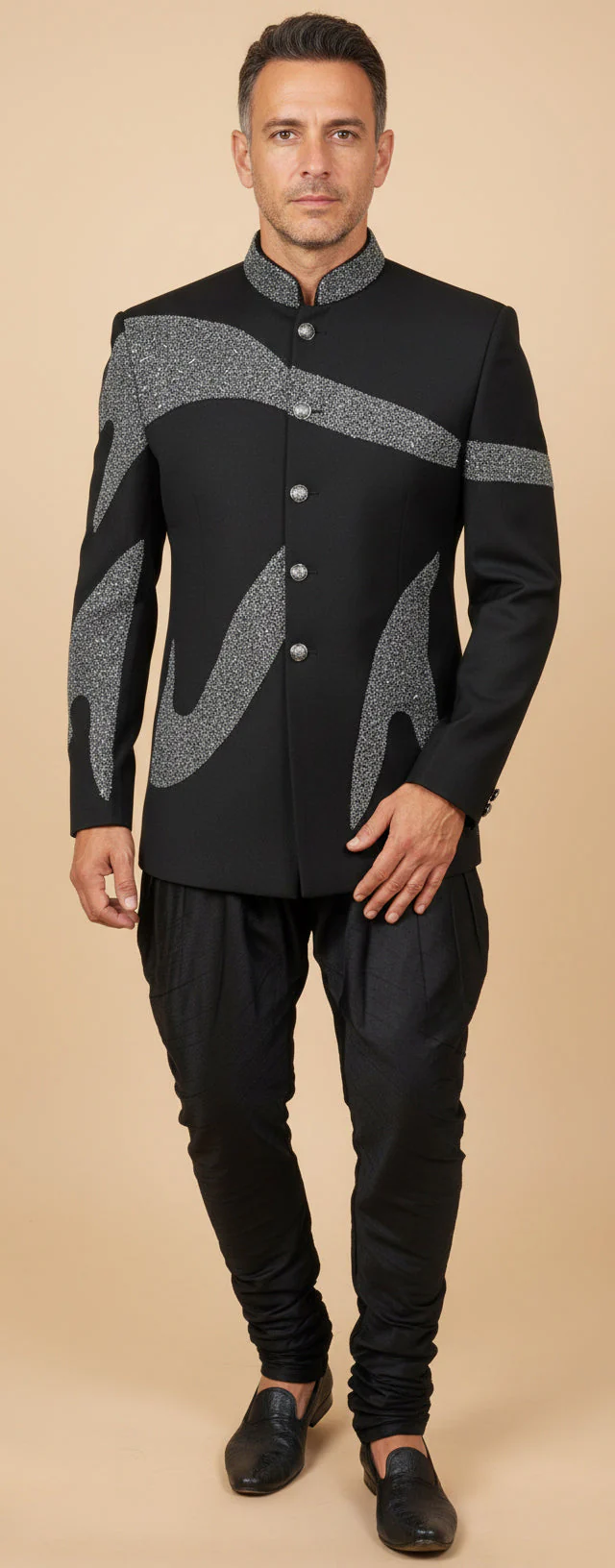 Blue Classic Jodhpuri Suit - Image 2