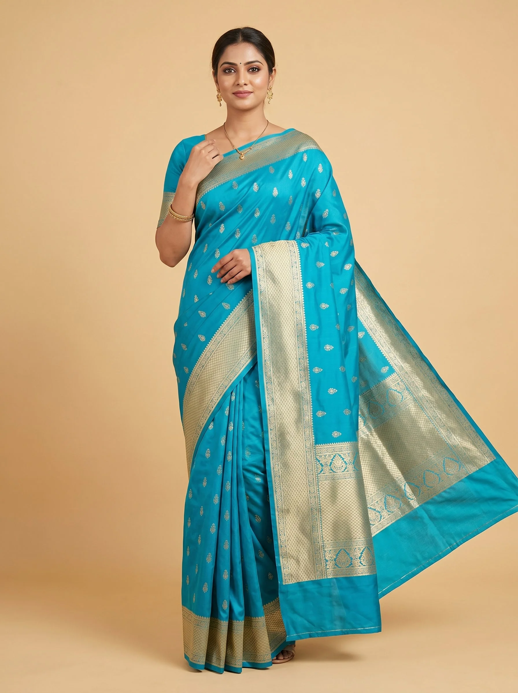 Blue Deep Weave Handloom Saree