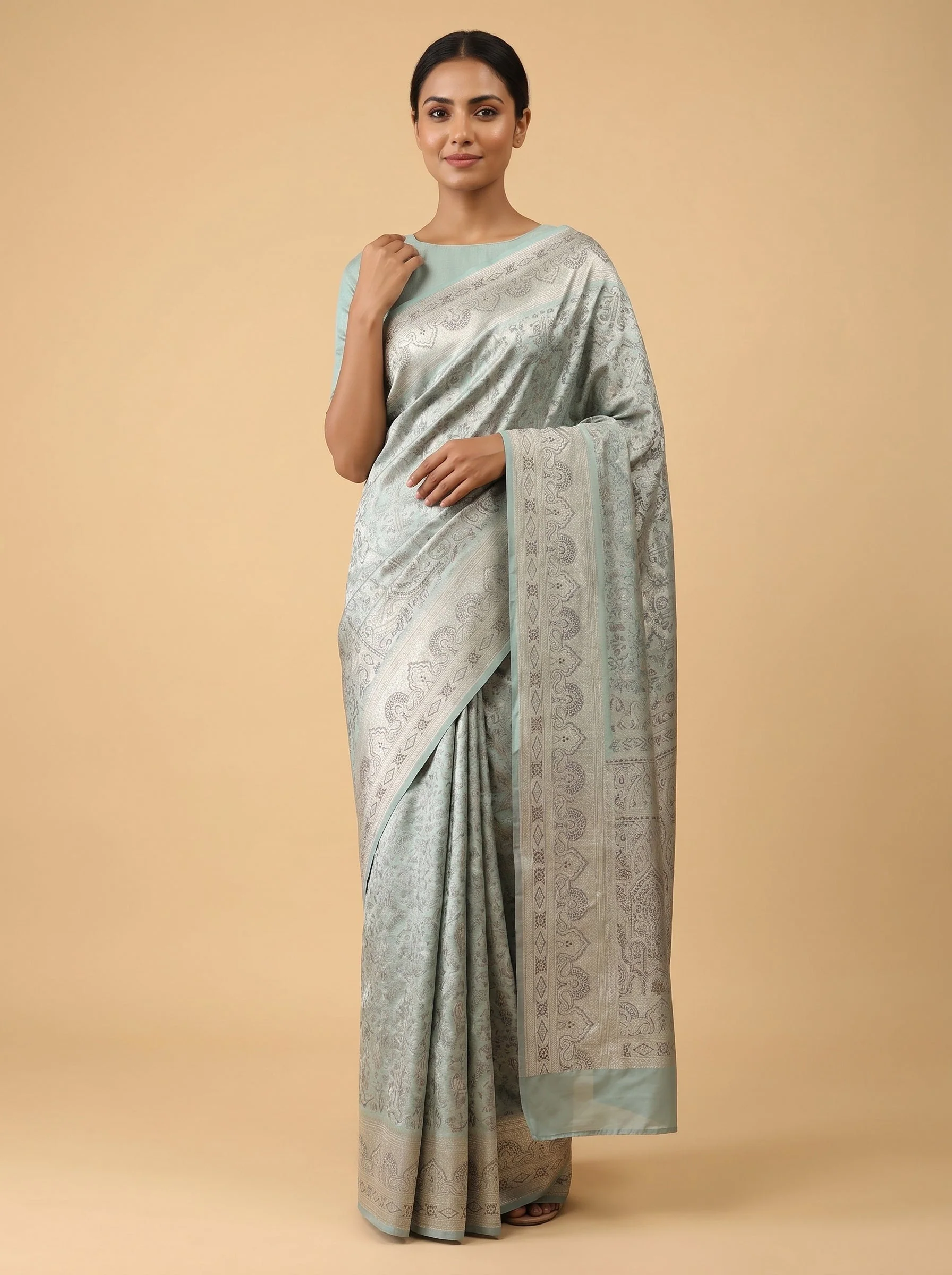 Blue Polished Saree