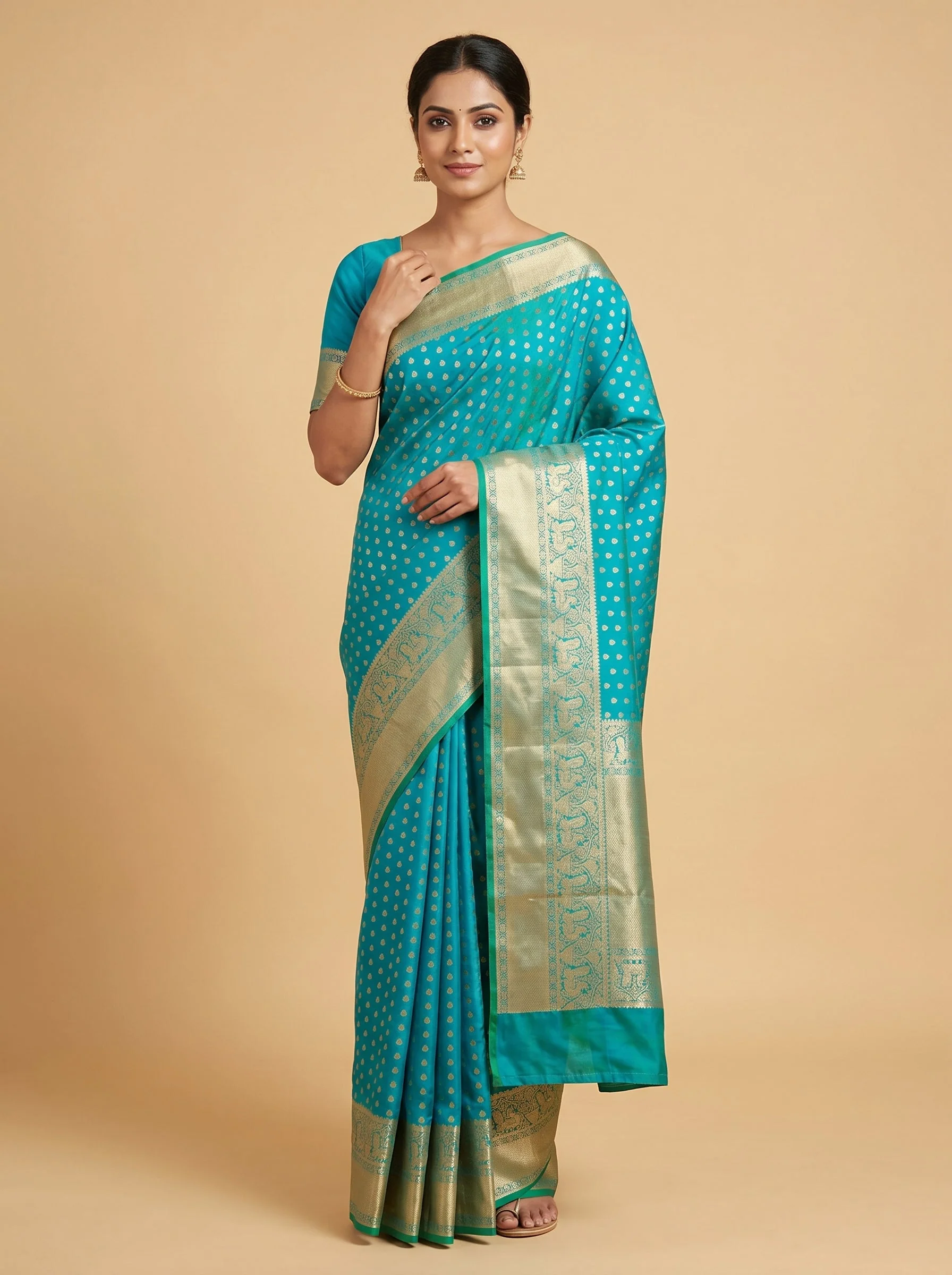Blue Serene Drift Handloom Saree