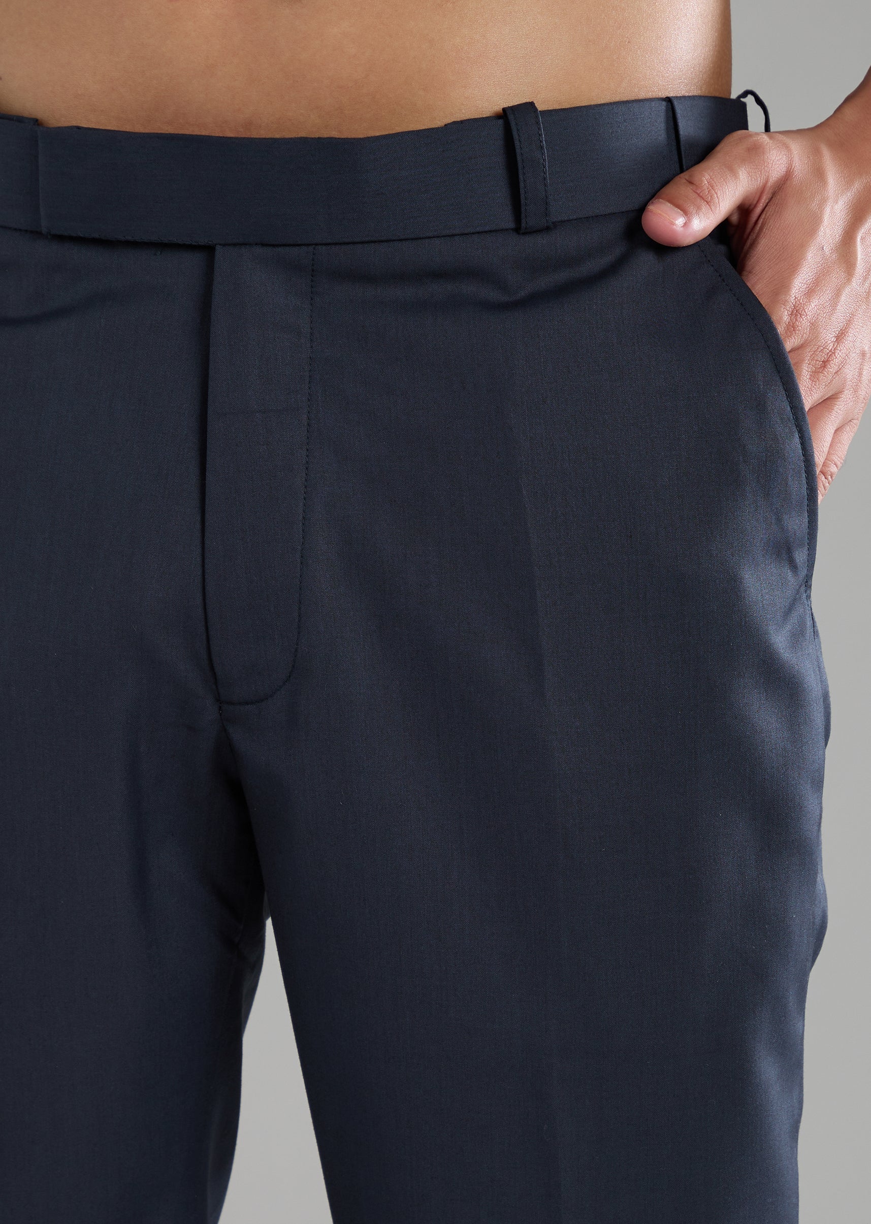 Blue Velvet Embellished Jodhpuri and Pant Set - Image 6