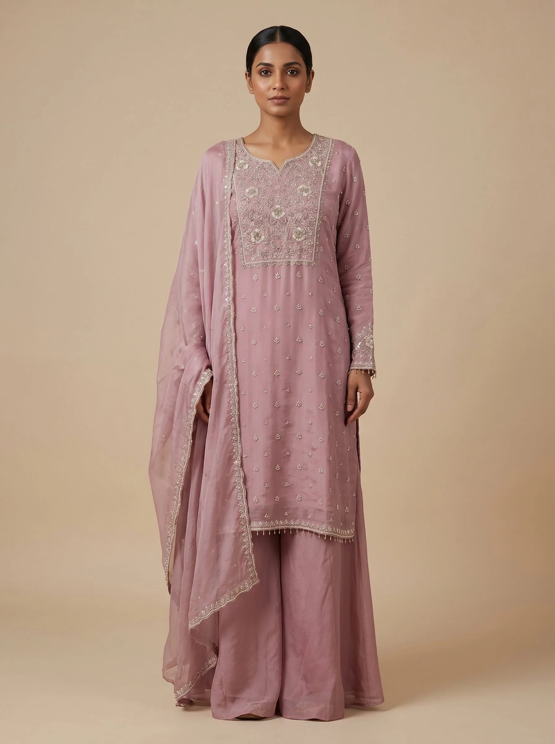 Blush Petal Pink Palazzo Set