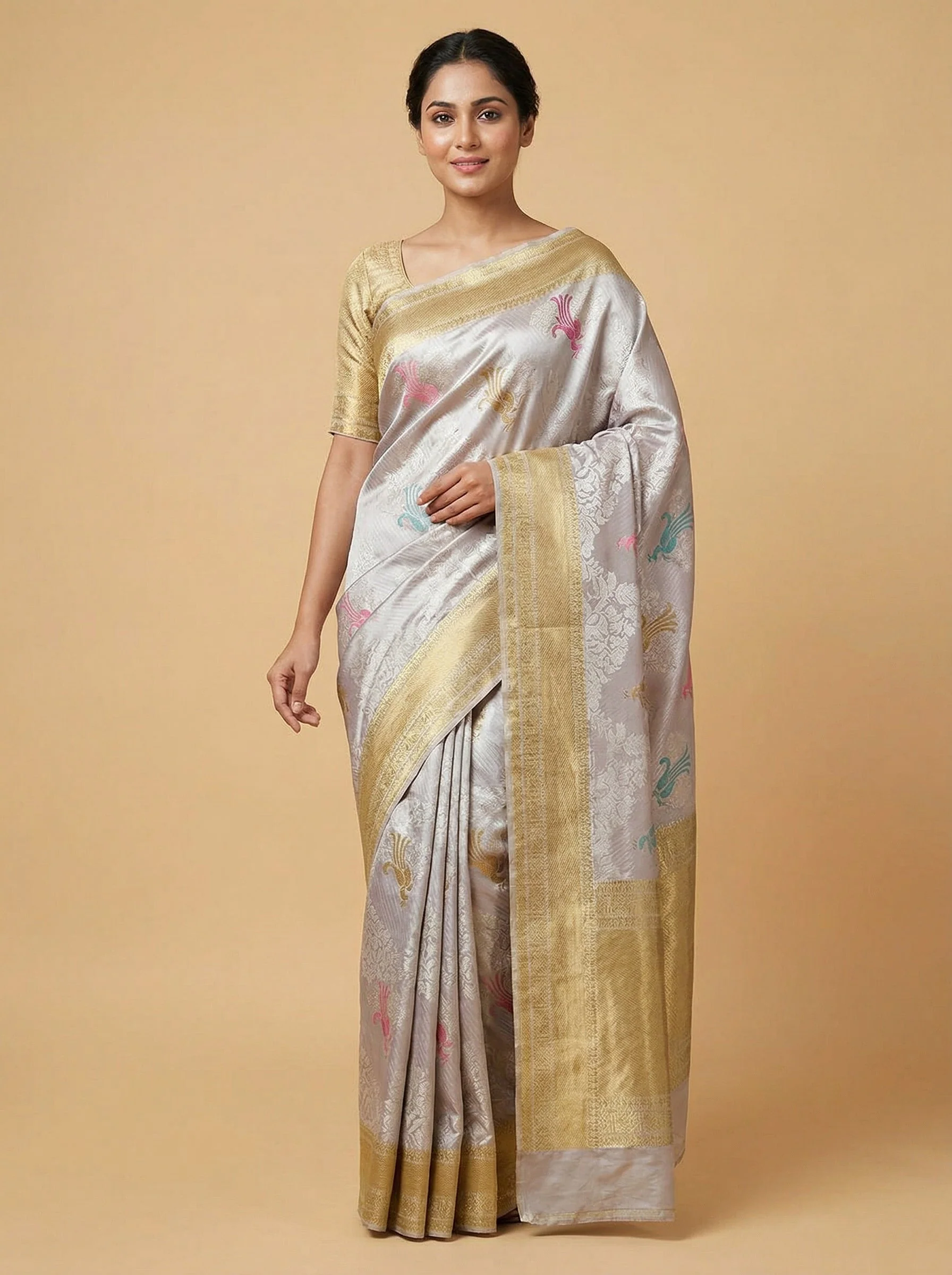 Blush Pink Handloom Saree