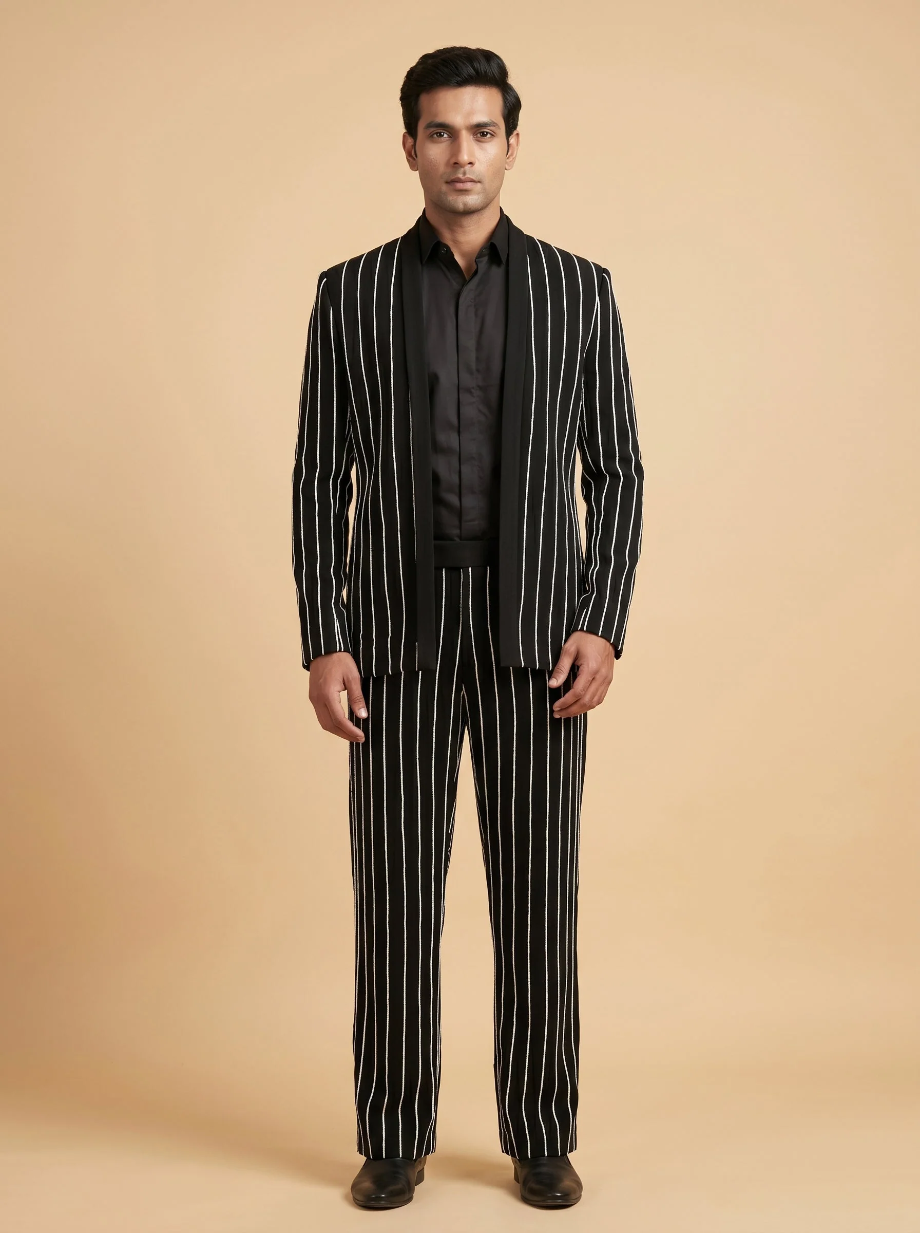 Bold black Indowestern