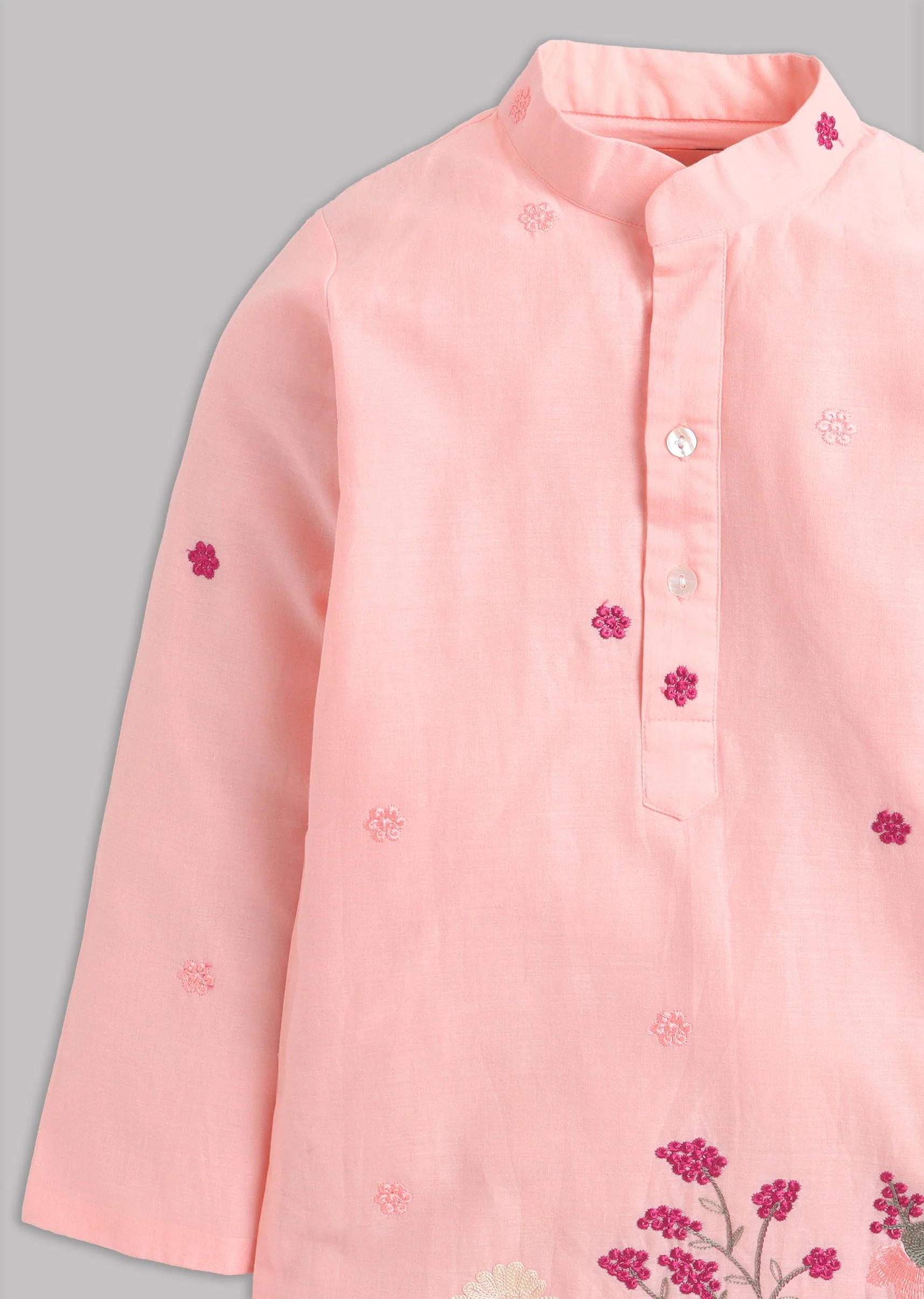 Boys Peach Kurta Set - Image 4