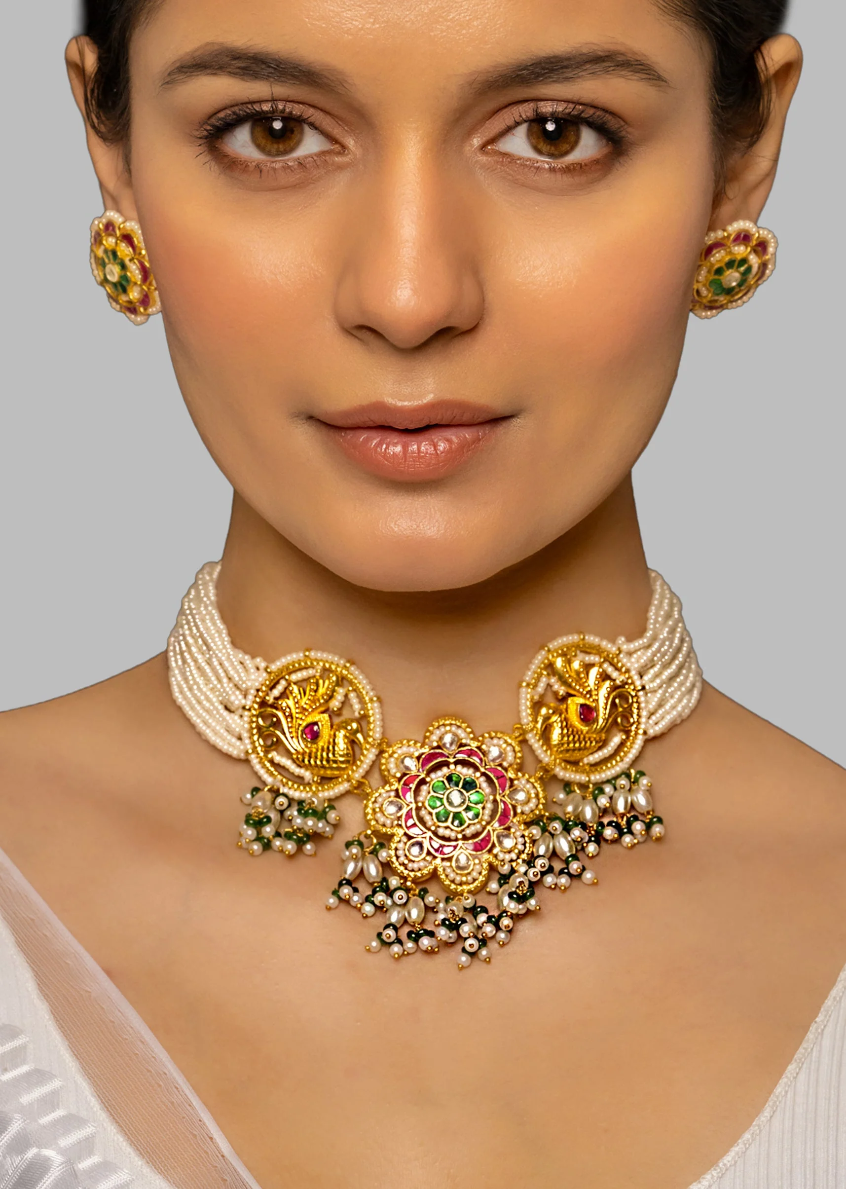 Bridal Kundan Choker Set - Image 2
