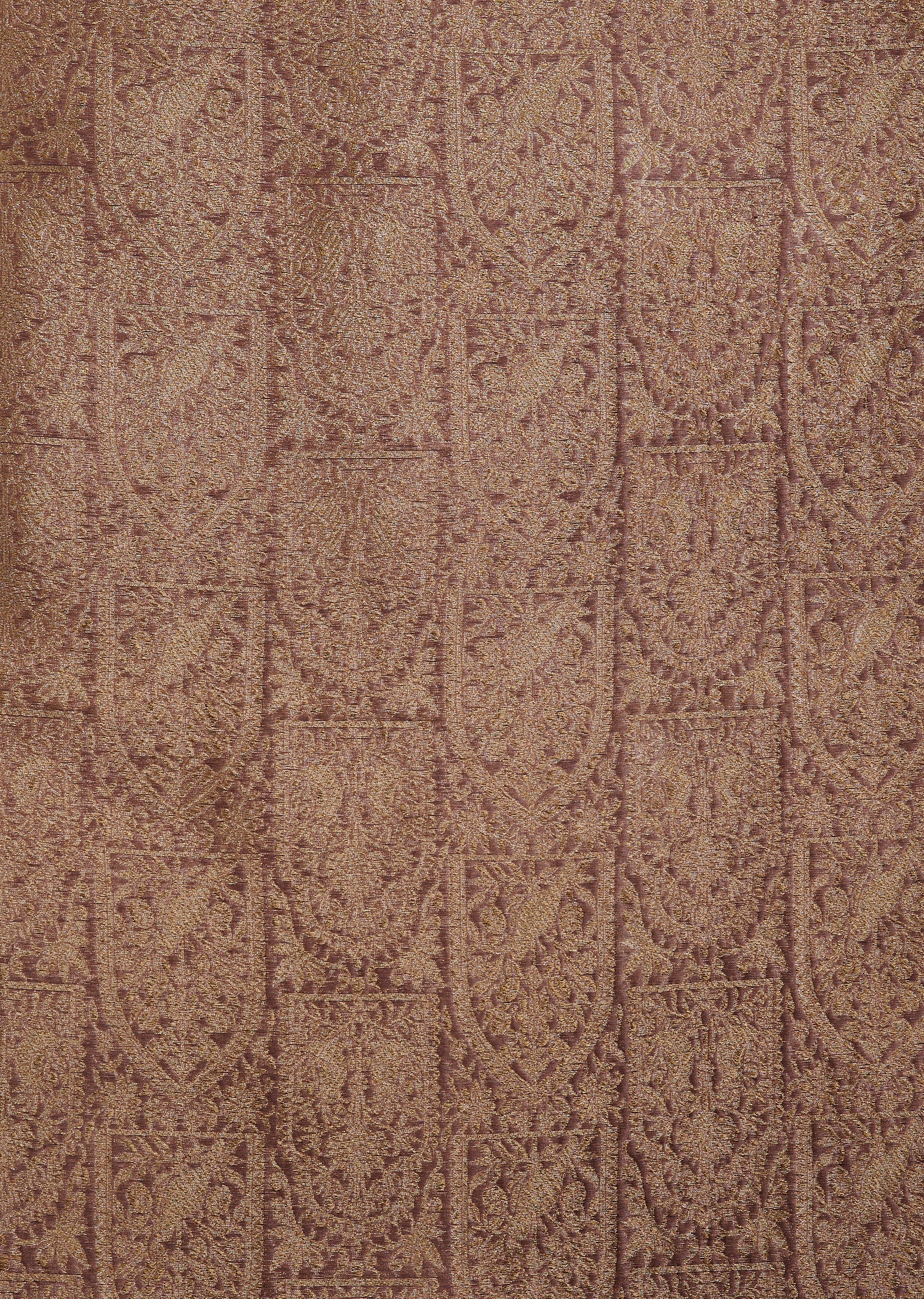 Brown Banarasi Silk Unstitched Suit And Dupatta - Image 2