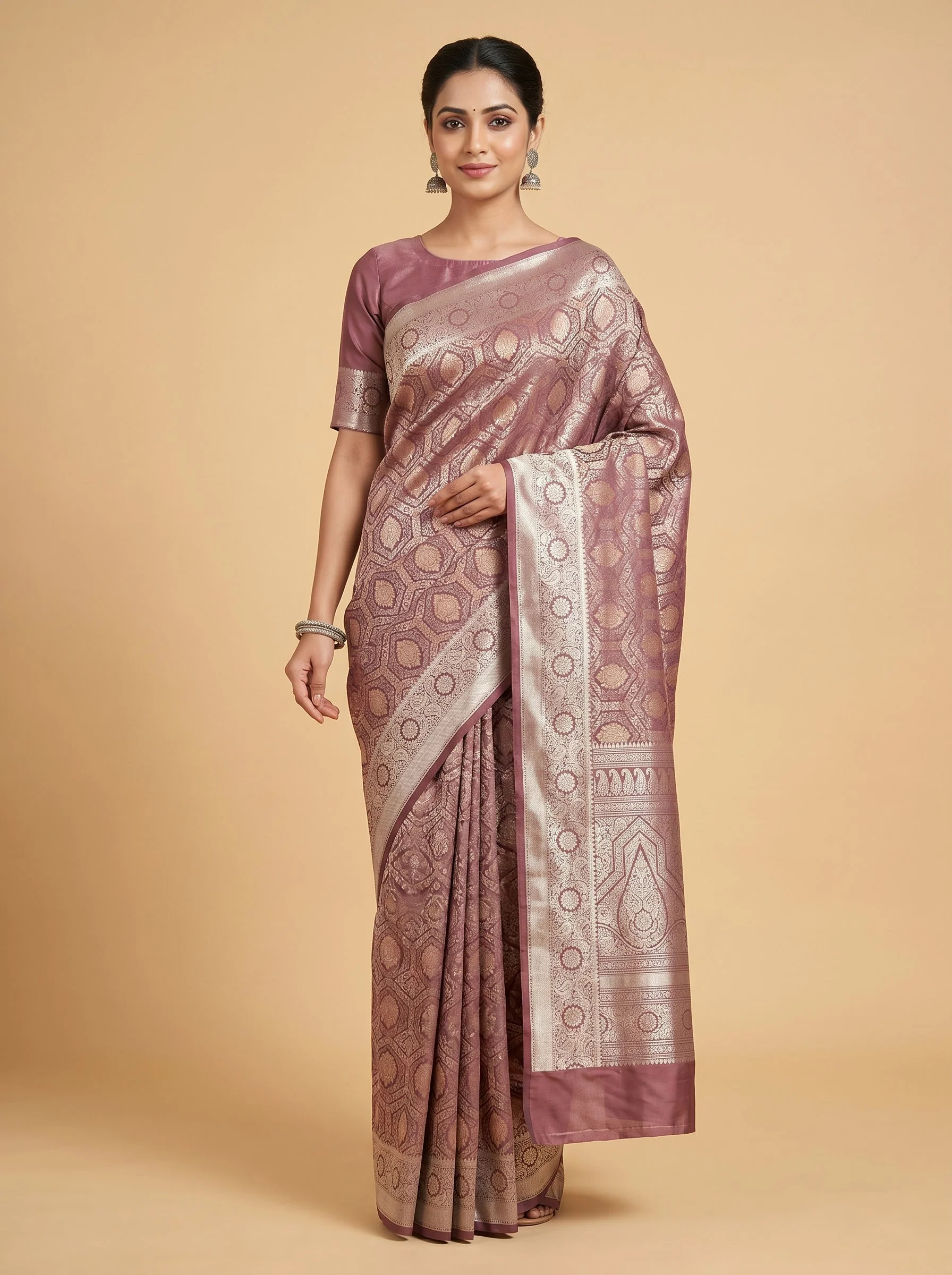 Brown Earthy Handloom Saree