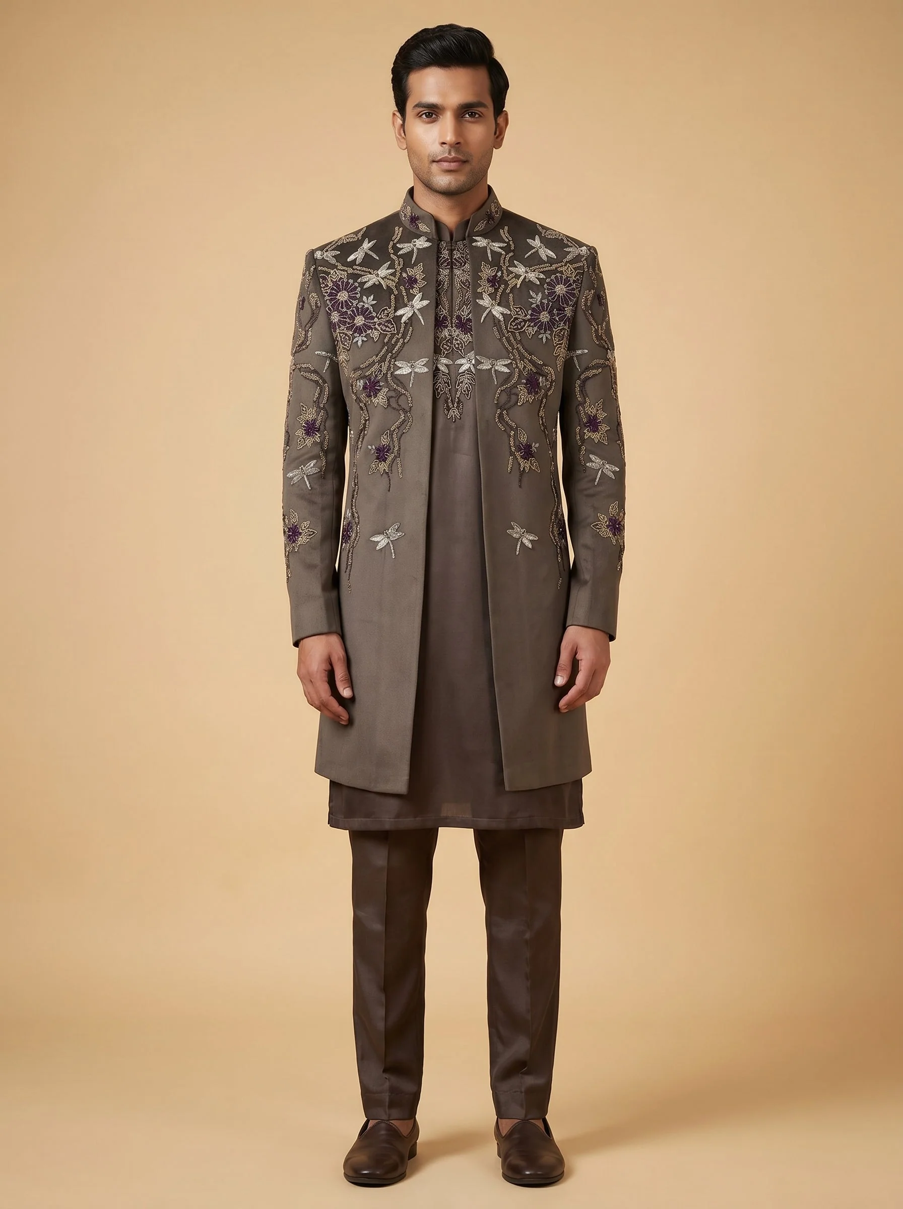 Brown Groom Sherwani