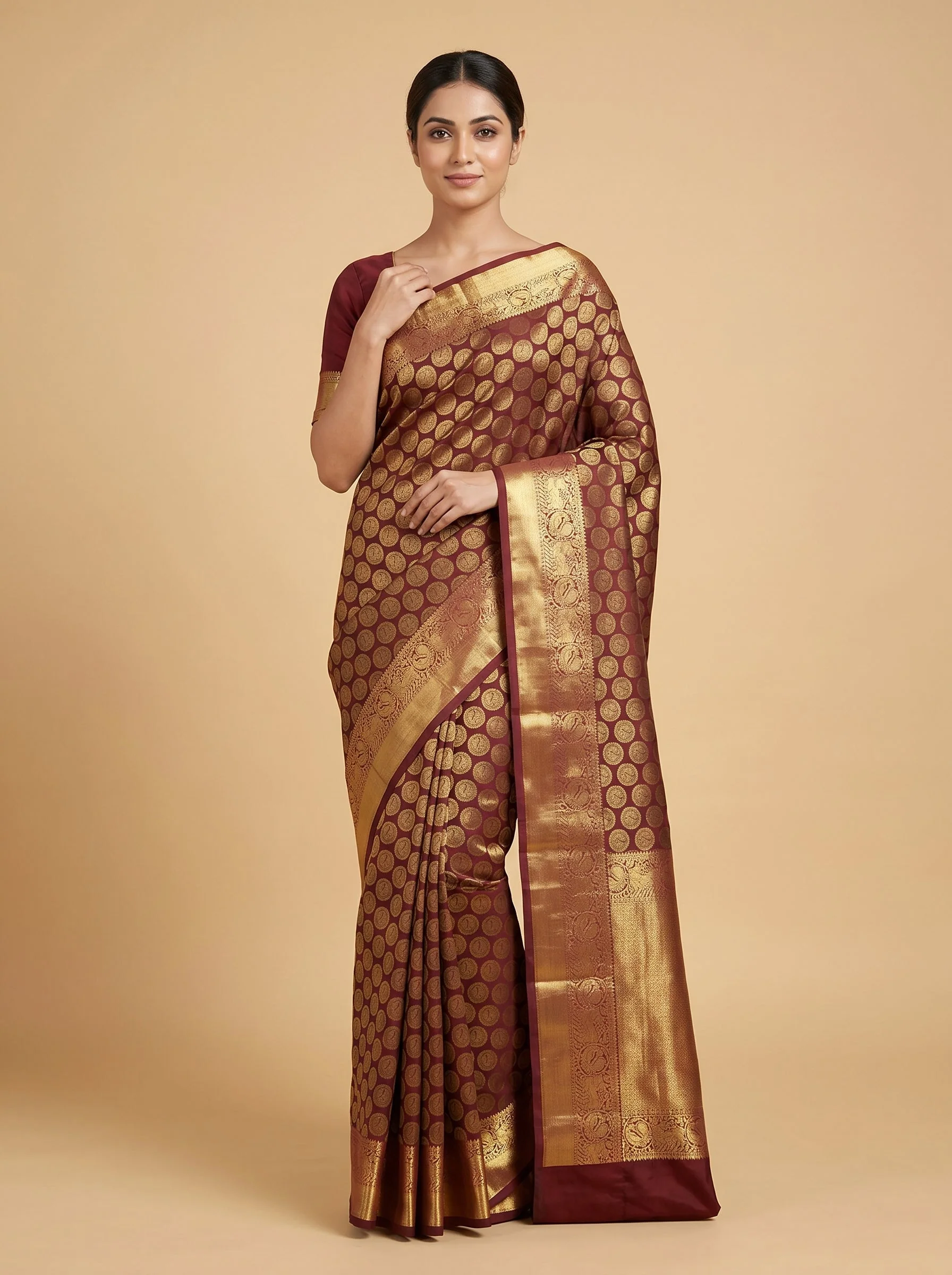 Brown Rustic Charm Saree