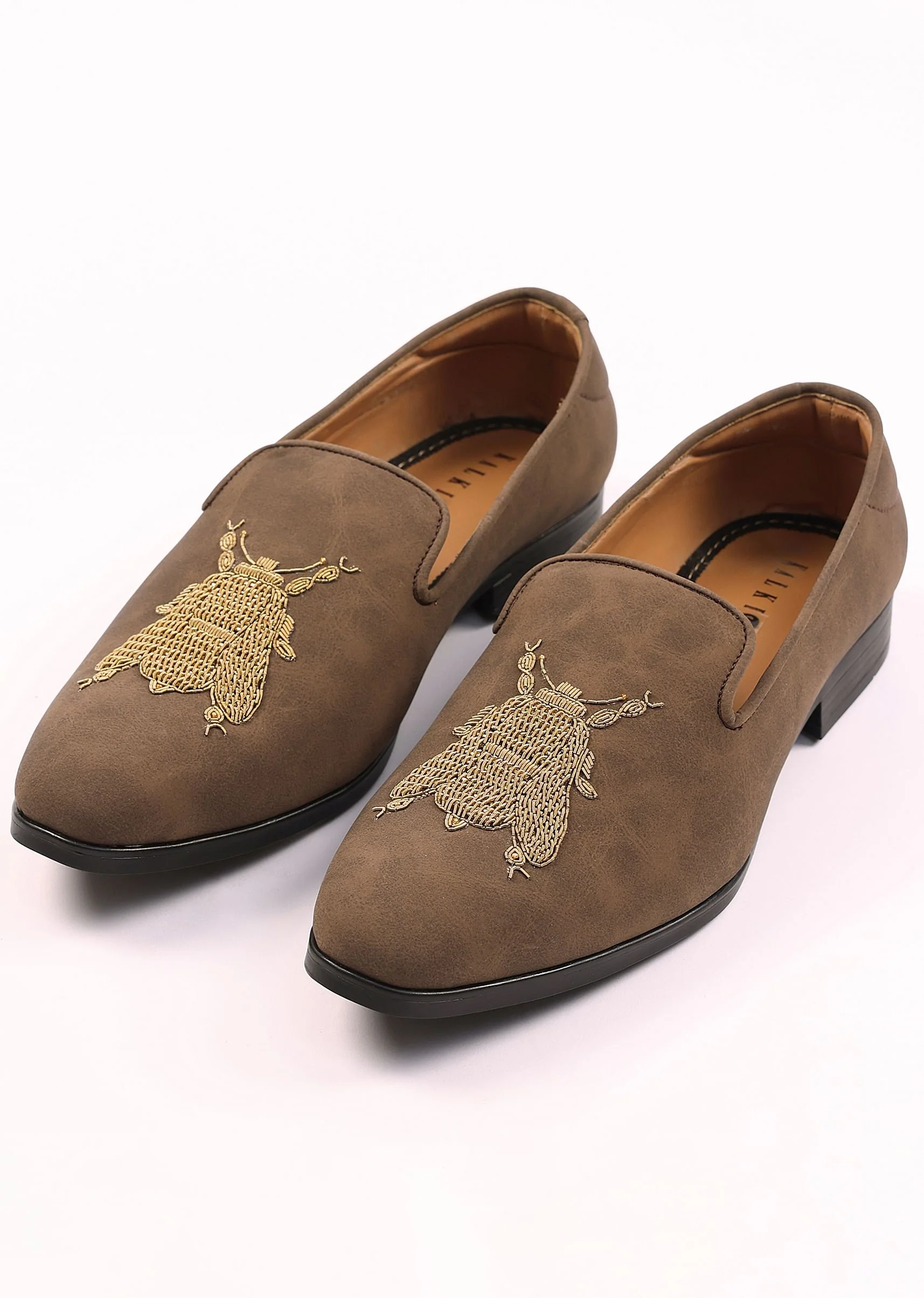 Brown Zardosi Embroidered Jutti - Image 3