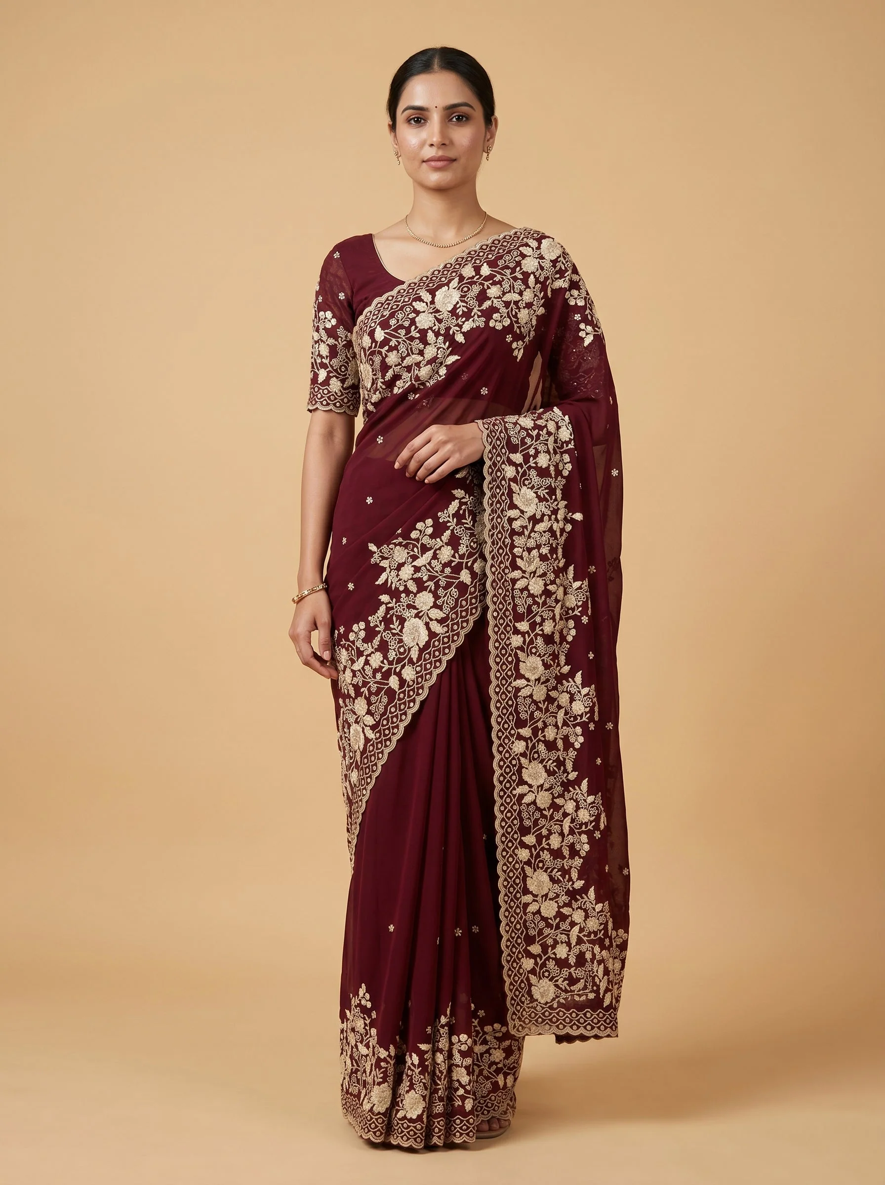 Burgundy Luxe Drape