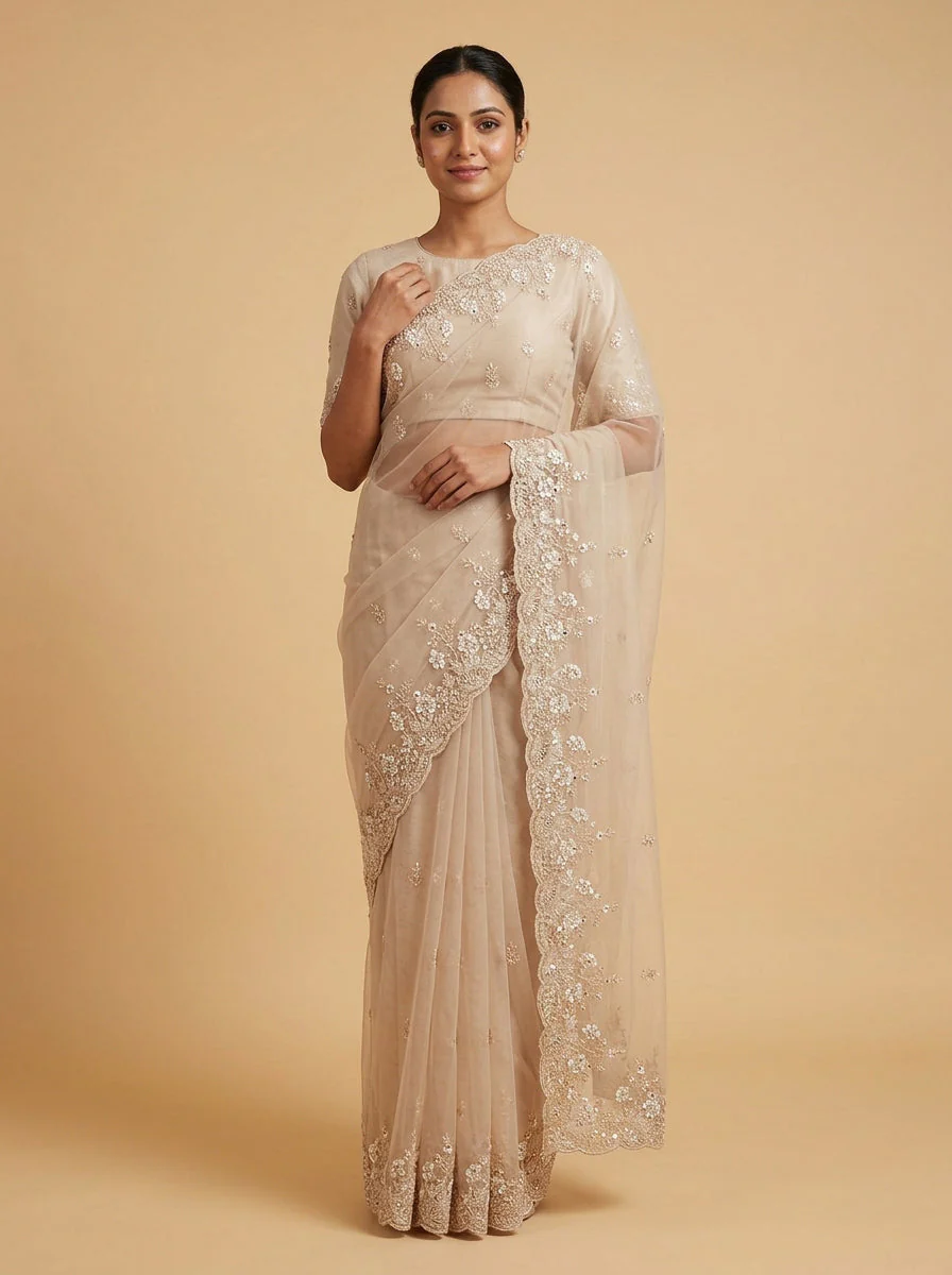 Buttermilk Cream Soft Grace Saree