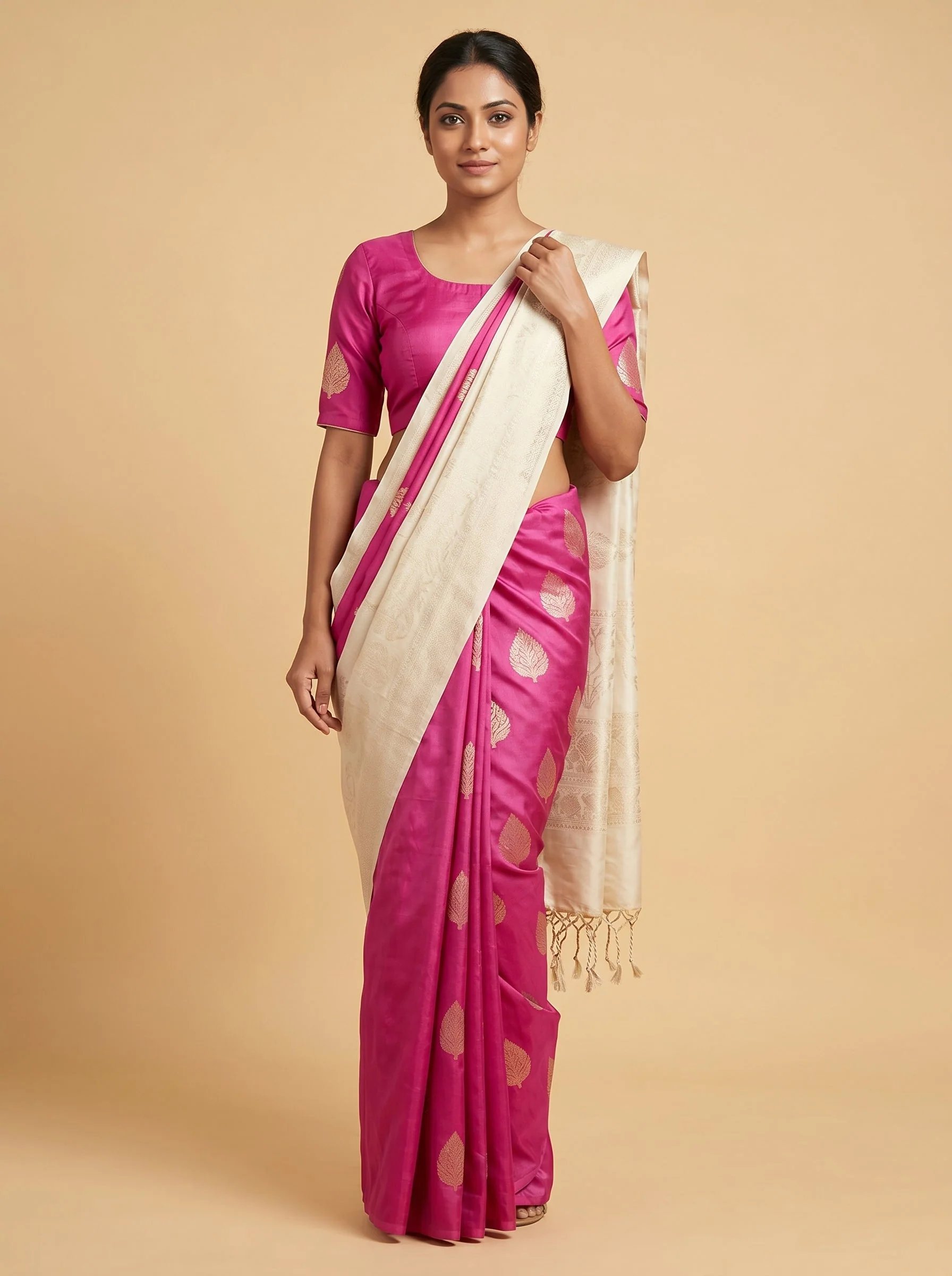 Cement Haze Handloom Saree