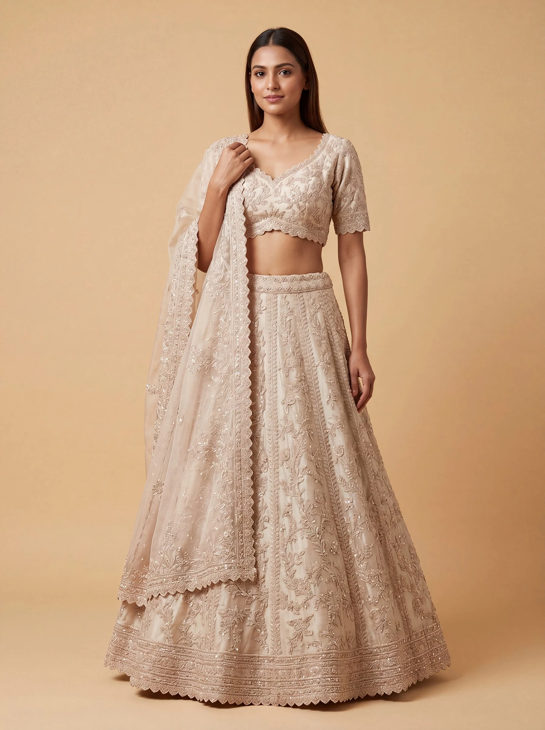 Champagne Heritage Bridal Lehenga