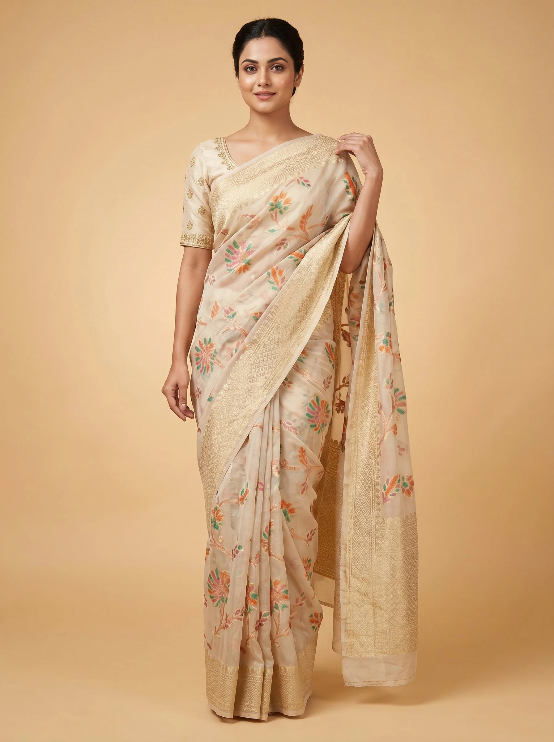 Chikoo Warm Neutral Handloom Saree