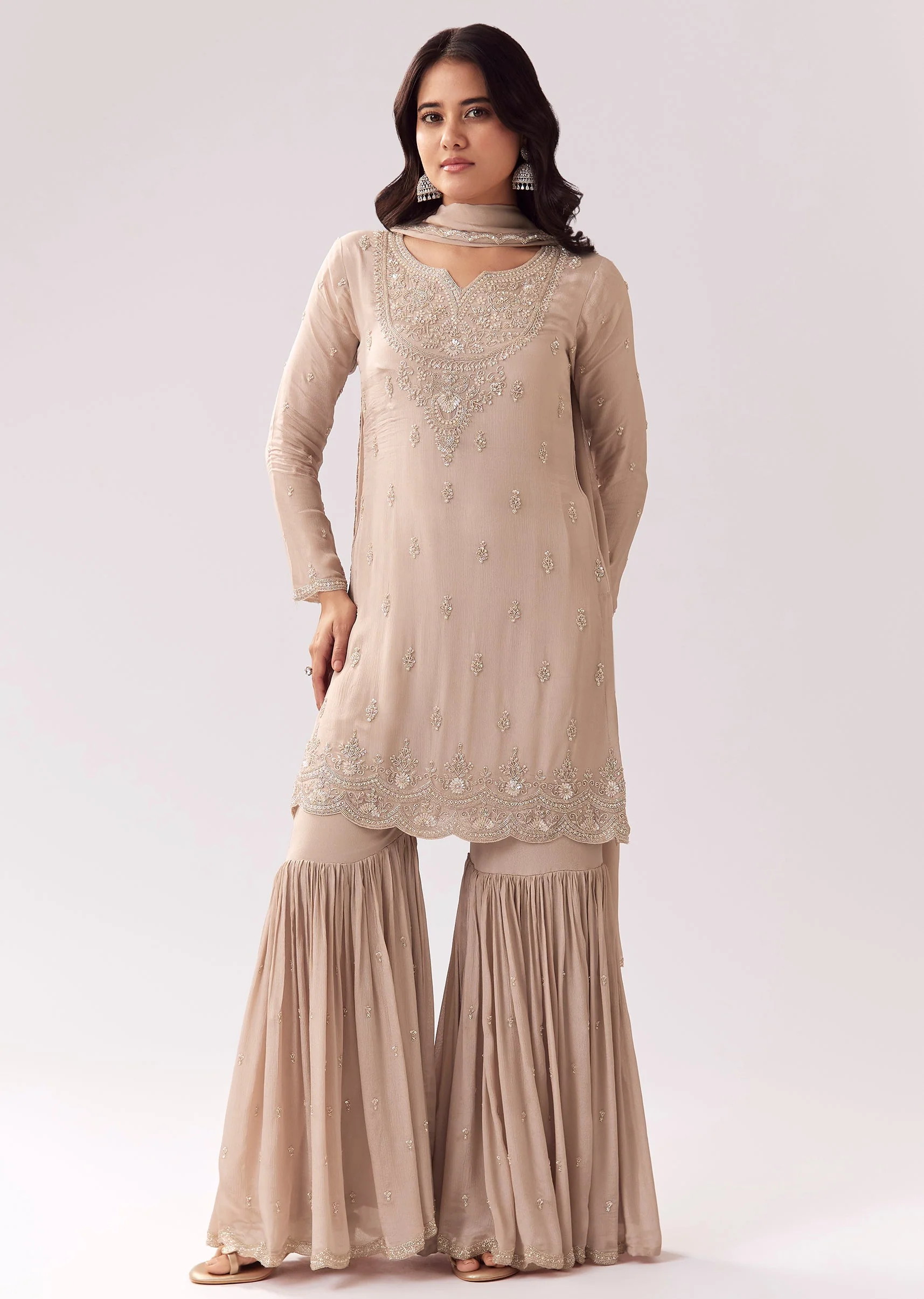 Chinon Sharara Set With Cutdana Work
