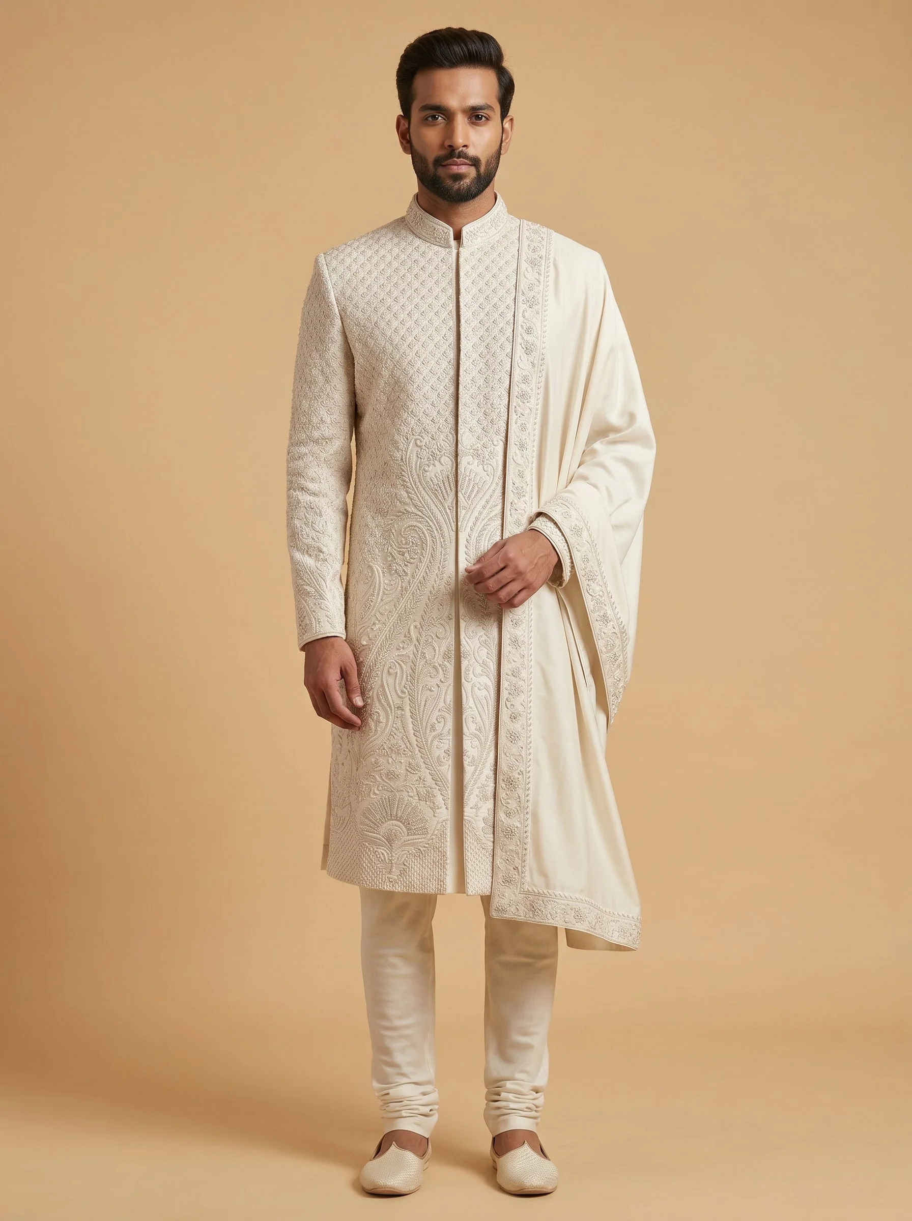 Classic ivory sherwani