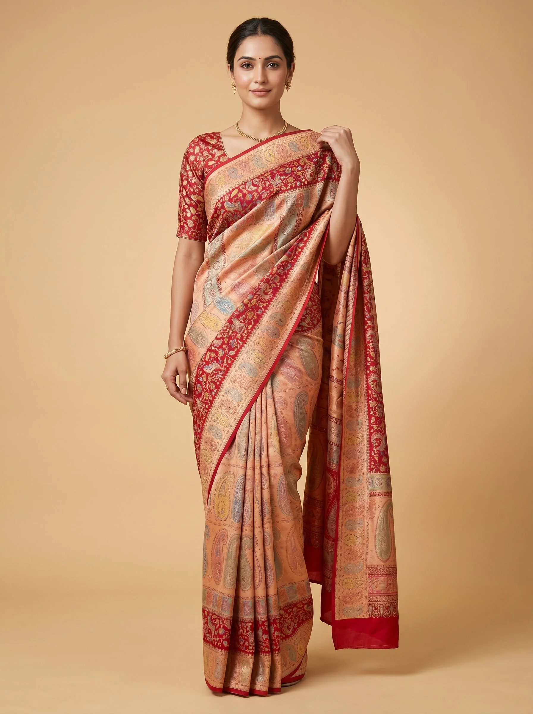 Classic Red Handloom Saree
