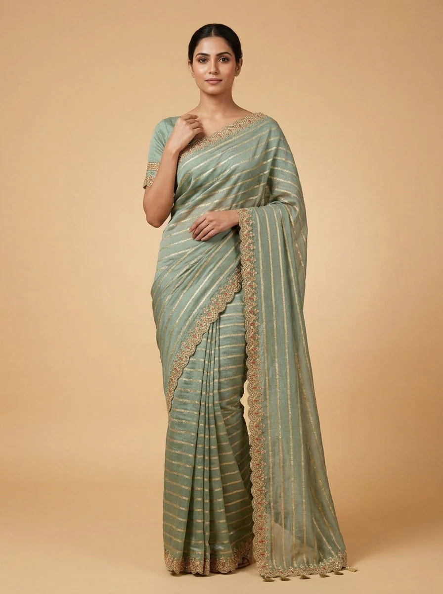 Cobalt Blue Bold Luxe Saree