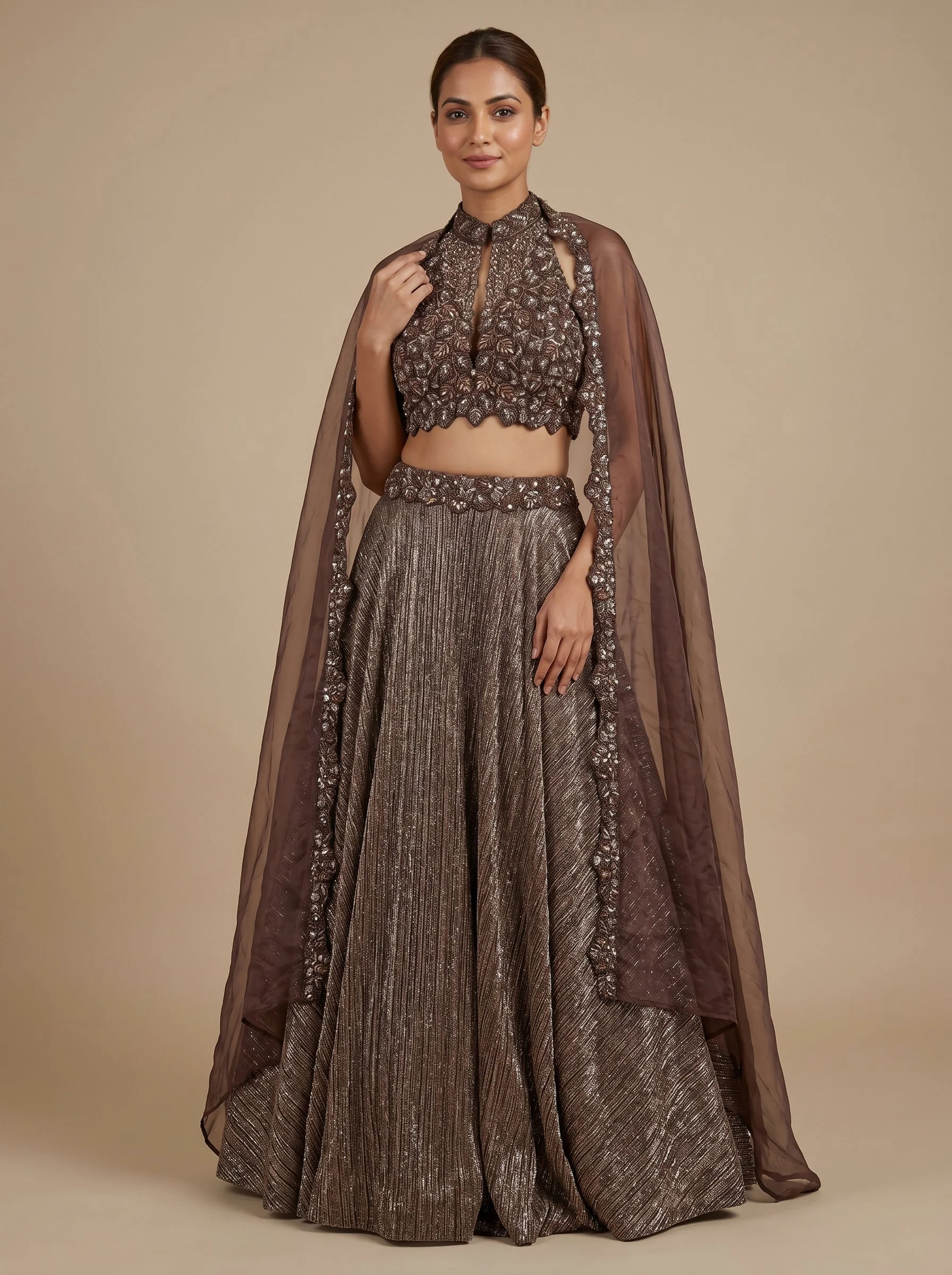 Cocoa Brown Lehenga