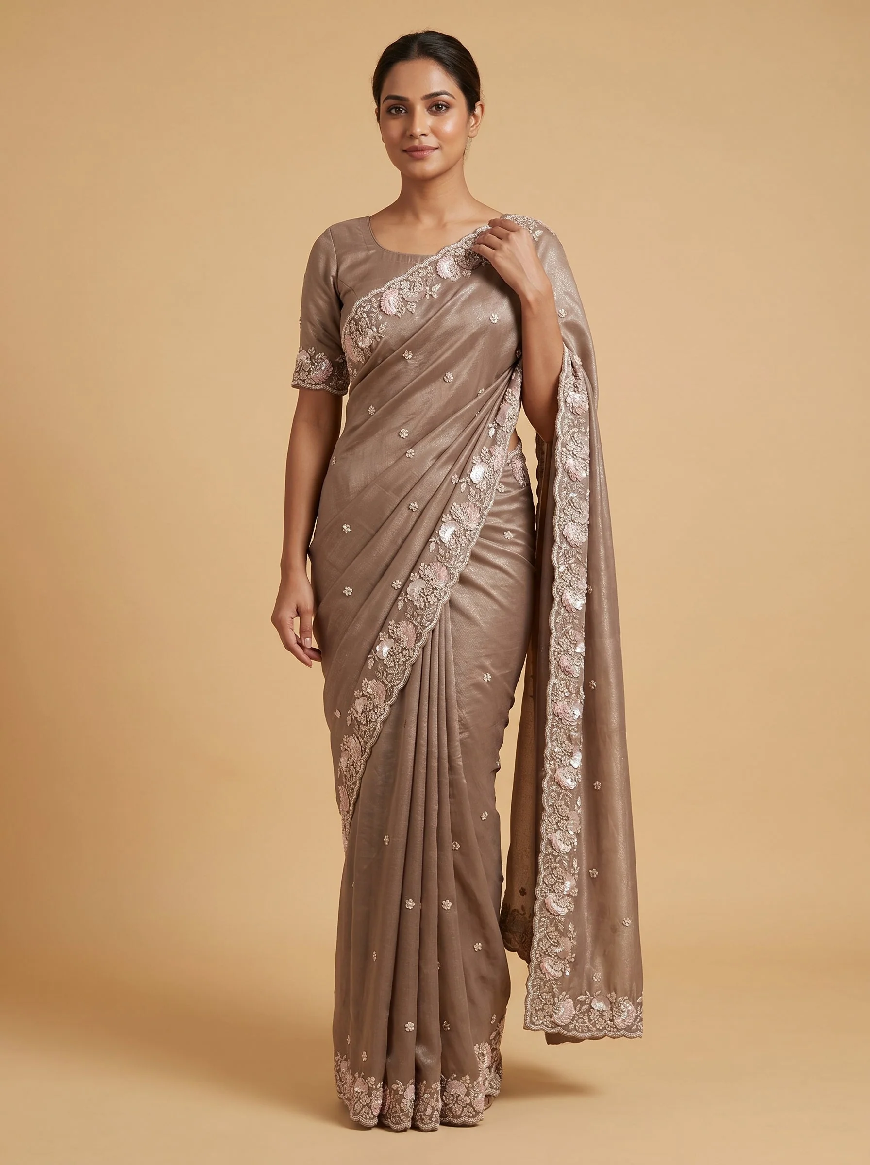 Coffee Bean Charm Saree