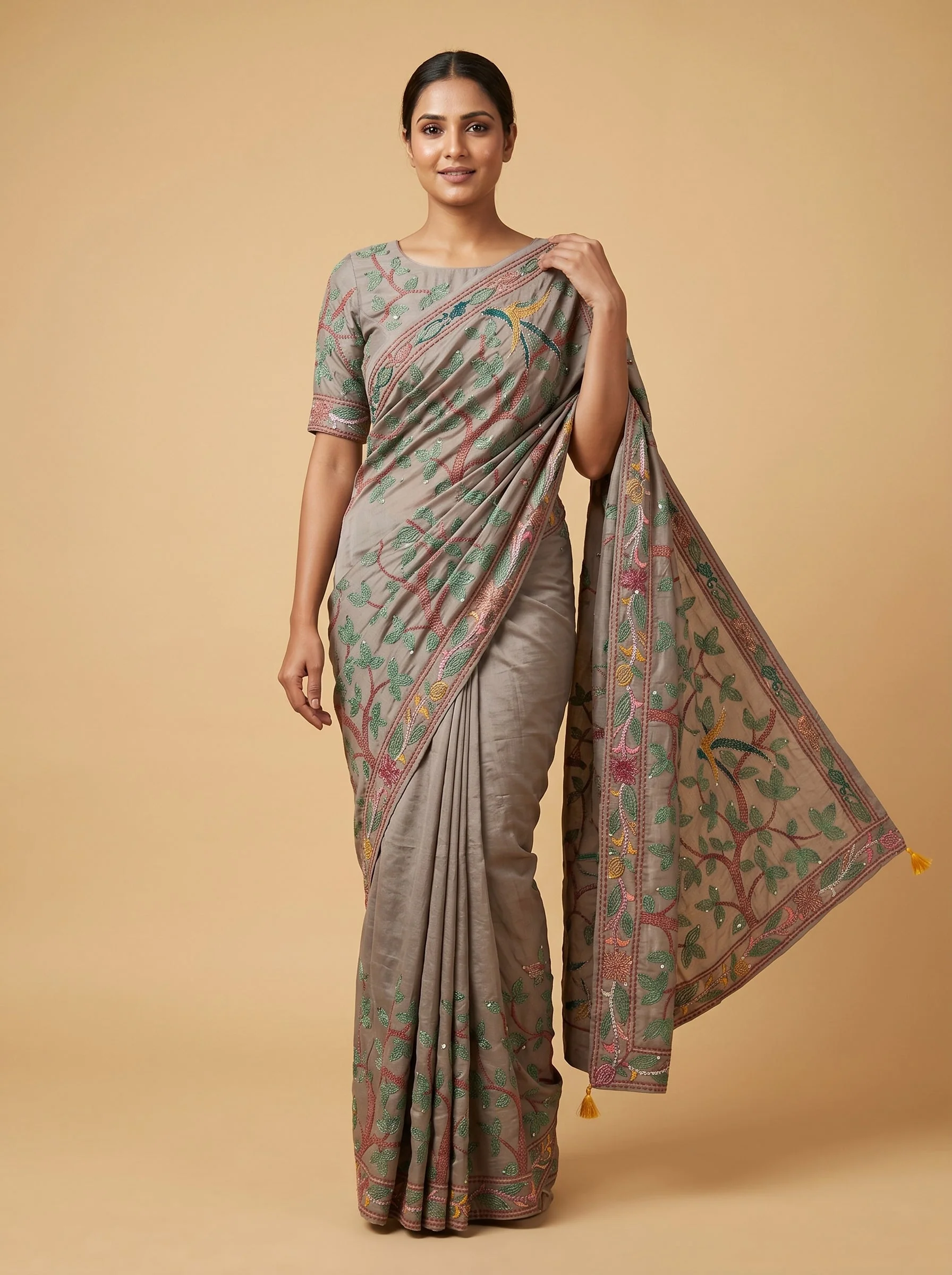 Cool Grey Essence Saree